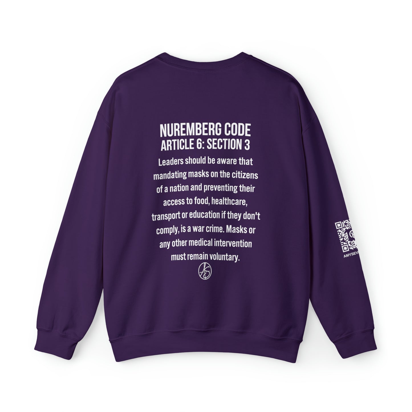 Mask Mandates = War Crimes Unisex Heavy Blend™ Crewneck Sweatshirt