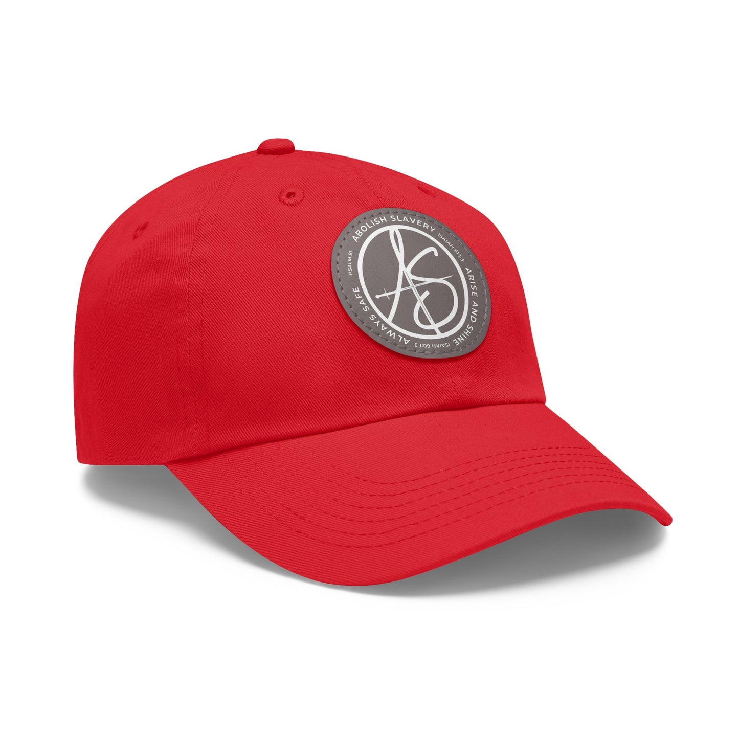 AS Logo Dad Hat with Leather Patch (Round)