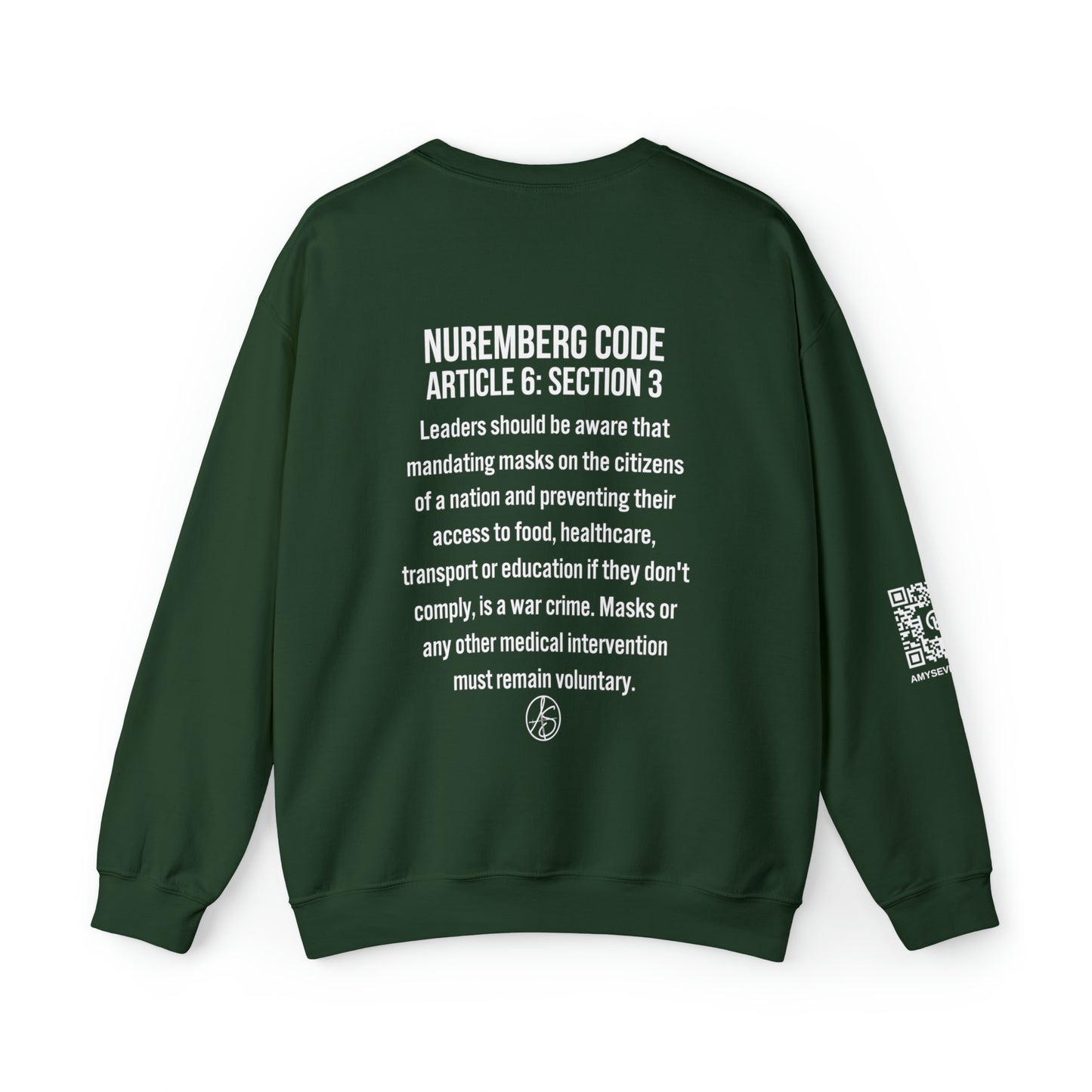 Mask Mandates = War Crimes Unisex Heavy Blend™ Crewneck Sweatshirt