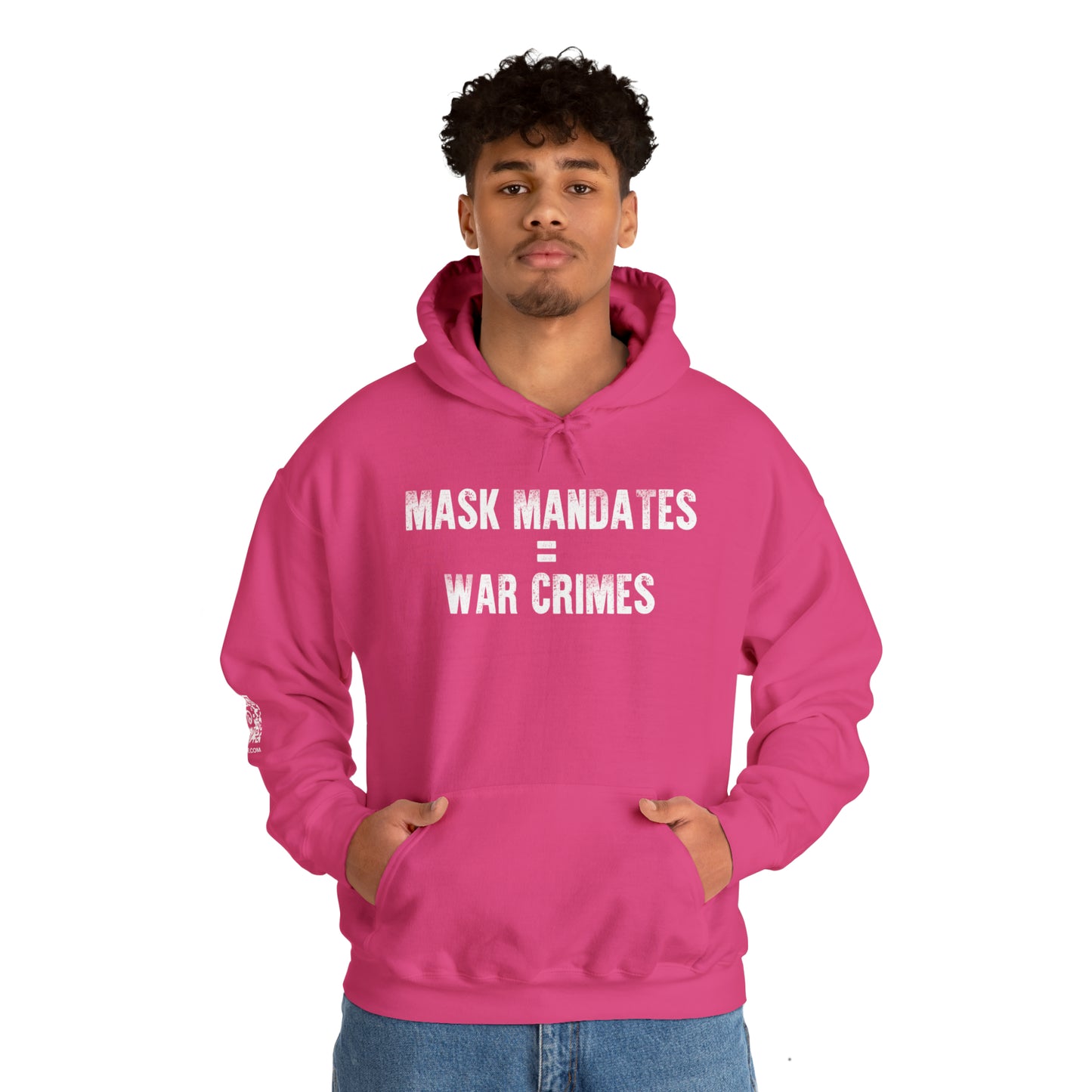 Mask Mandates = War Crimes Unisex Heavy Blend™ Hooded Sweatshirt