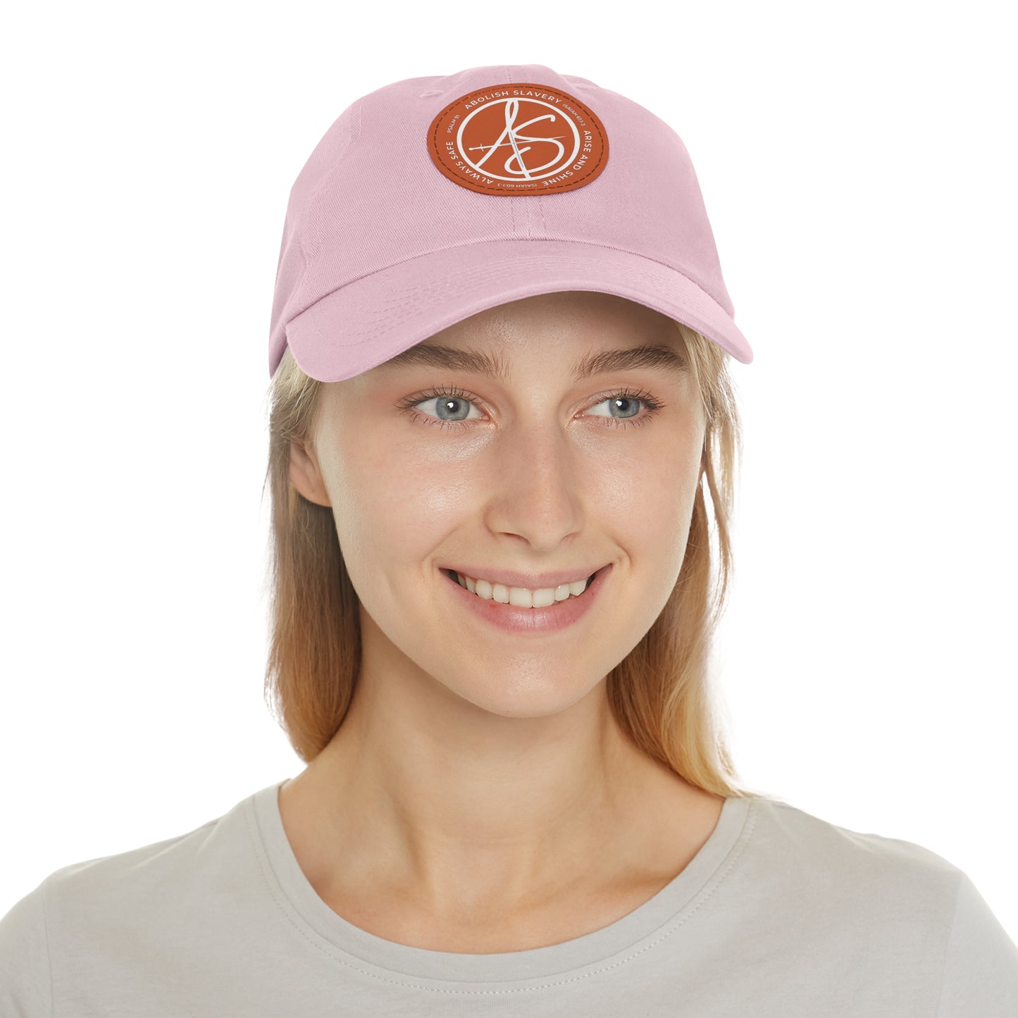 AS Logo Dad Hat with Leather Patch (Round)