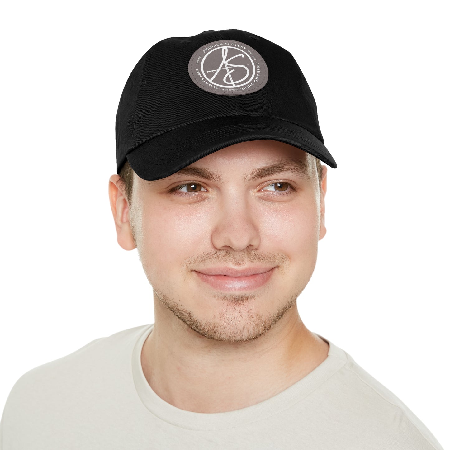 AS Logo Dad Hat with Leather Patch (Round)