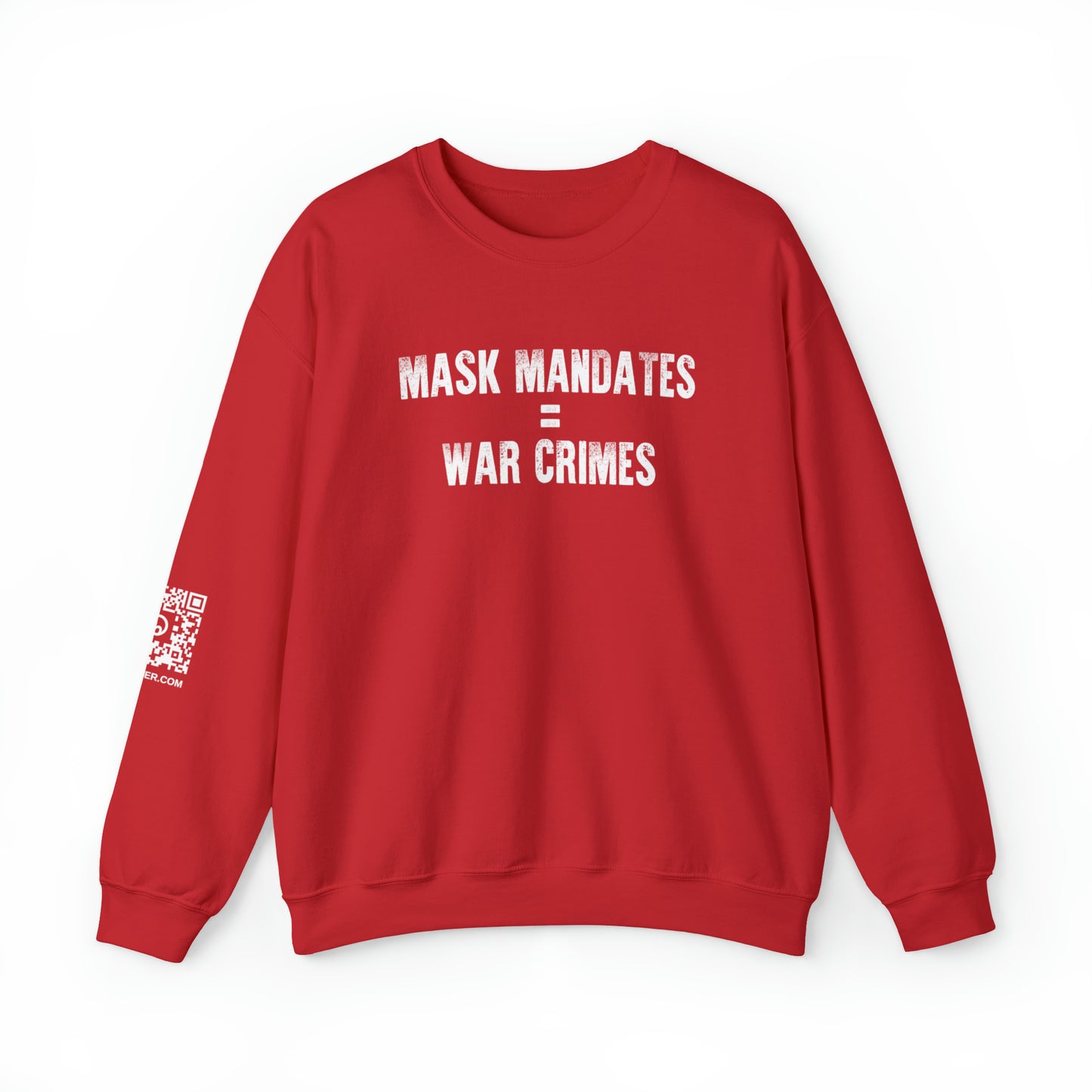 Mask Mandates = War Crimes Unisex Heavy Blend™ Crewneck Sweatshirt