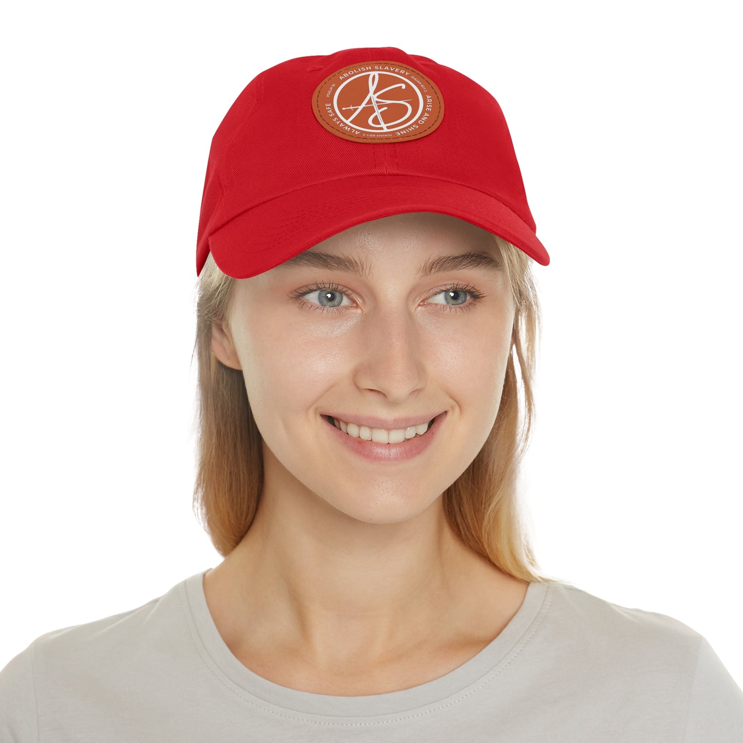 AS Logo Dad Hat with Leather Patch (Round)