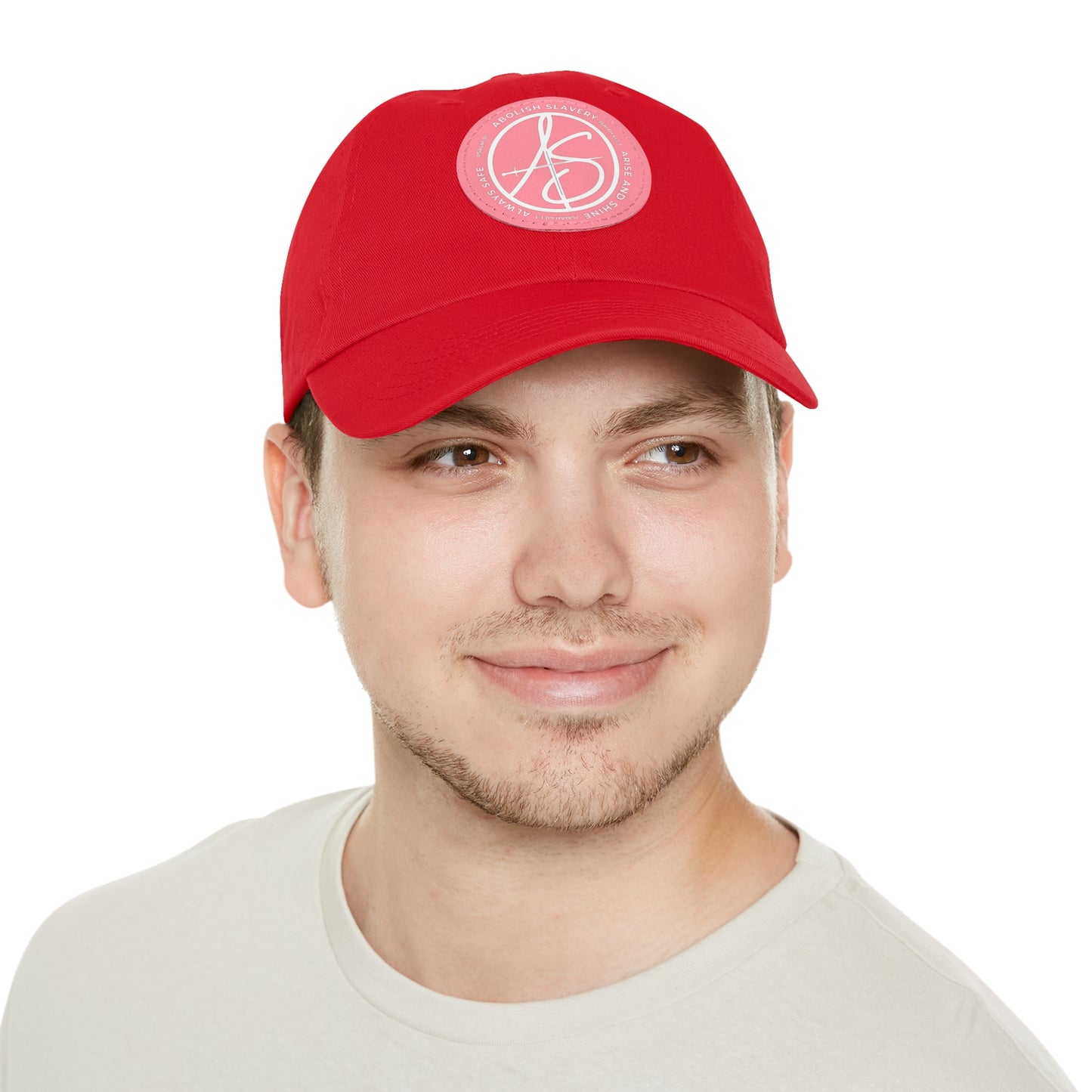 AS Logo Dad Hat with Leather Patch (Round)