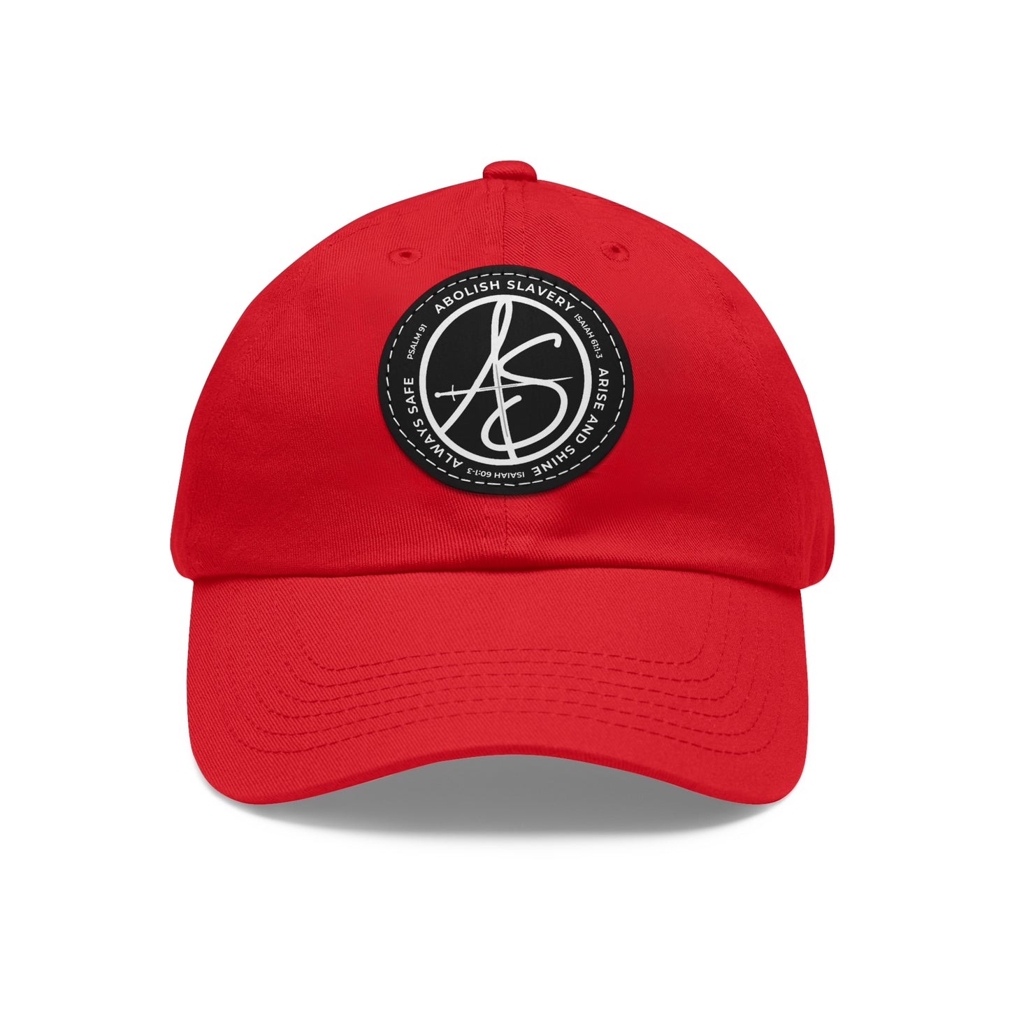 AS Logo Dad Hat with Leather Patch (Round)