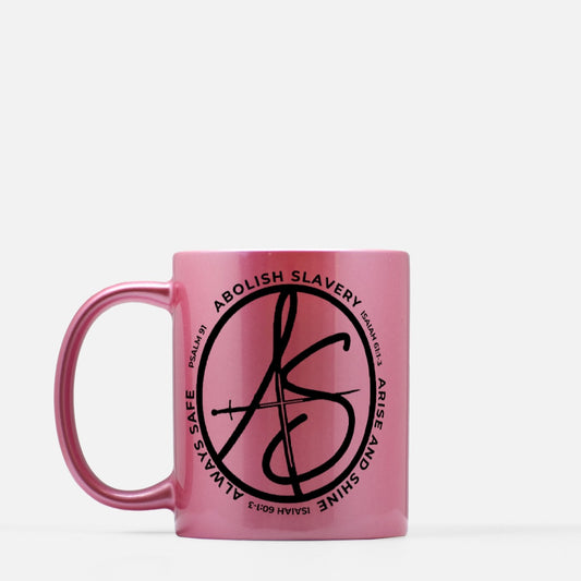 Pink Metallic AS Logo Mug