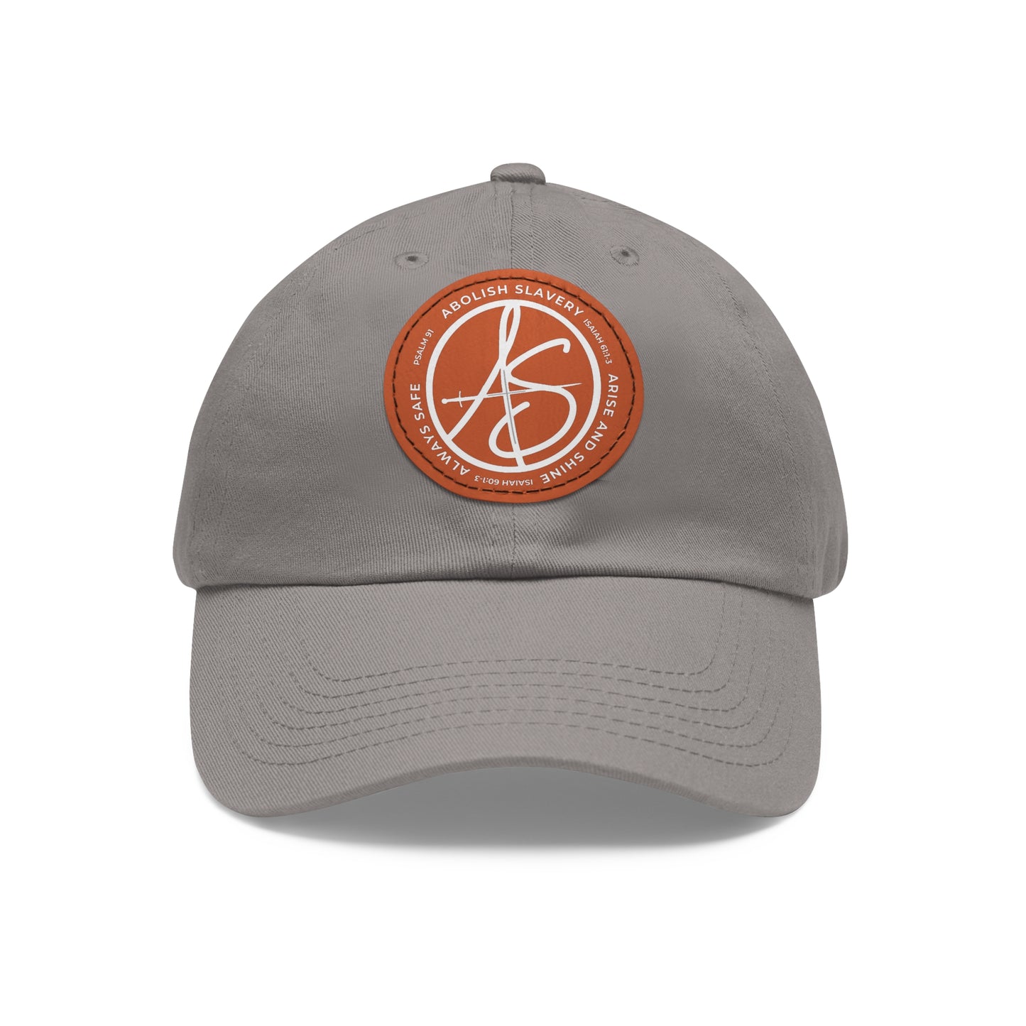 AS Logo Dad Hat with Leather Patch (Round)