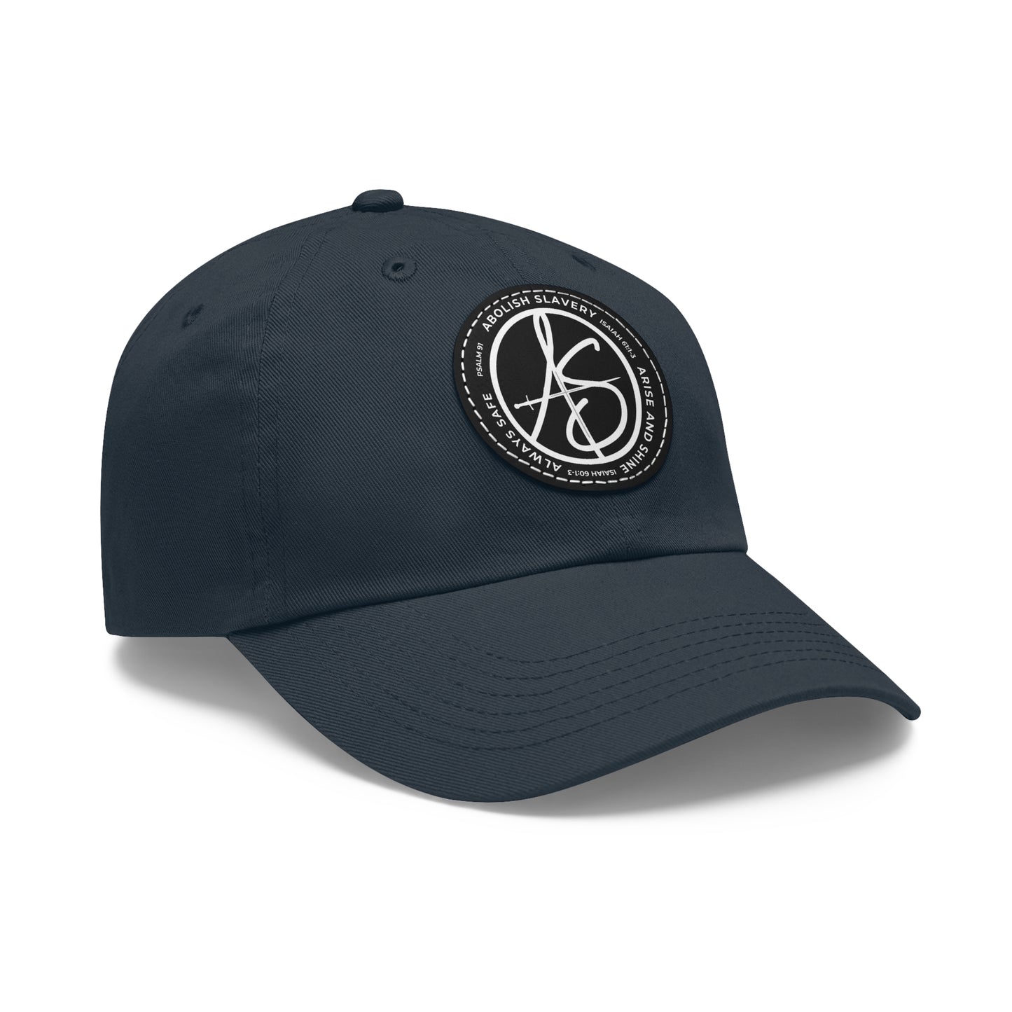 AS Logo Dad Hat with Leather Patch (Round)