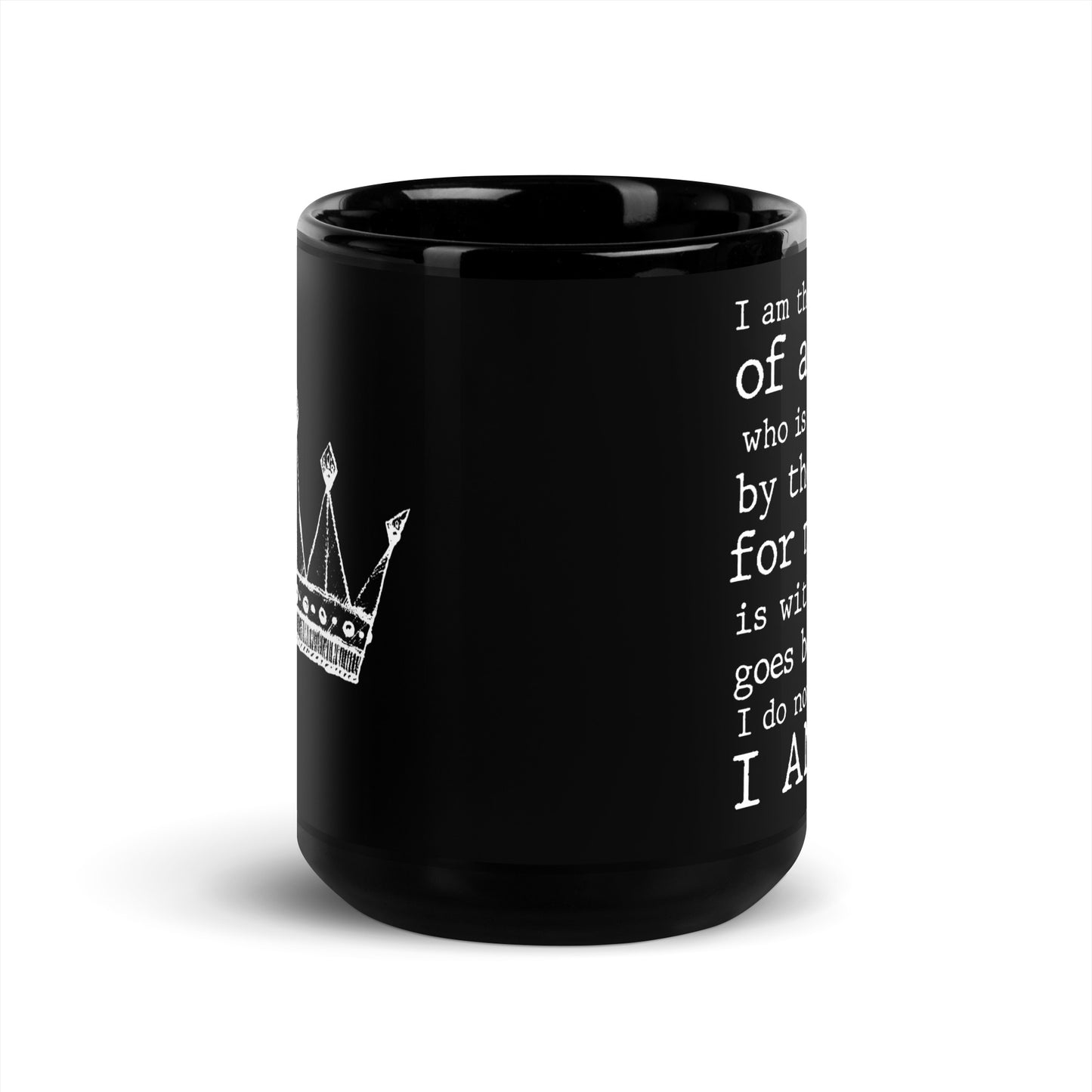 Daughter Of The King Black Glossy Mug