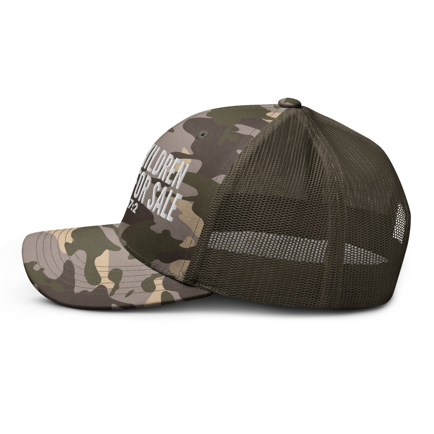 God’s Children Are Not For Sale Camouflage Trucker Hat