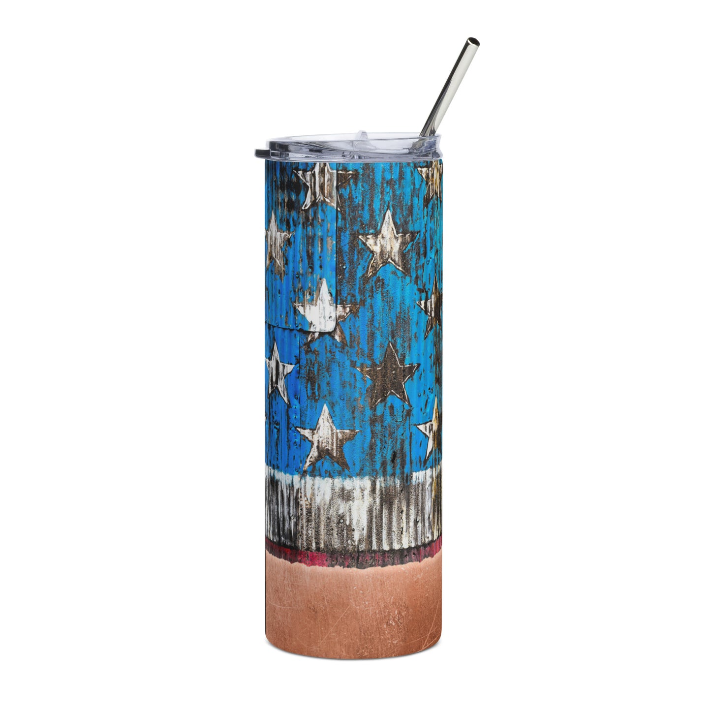 Rustic Flag Stainless steel tumbler