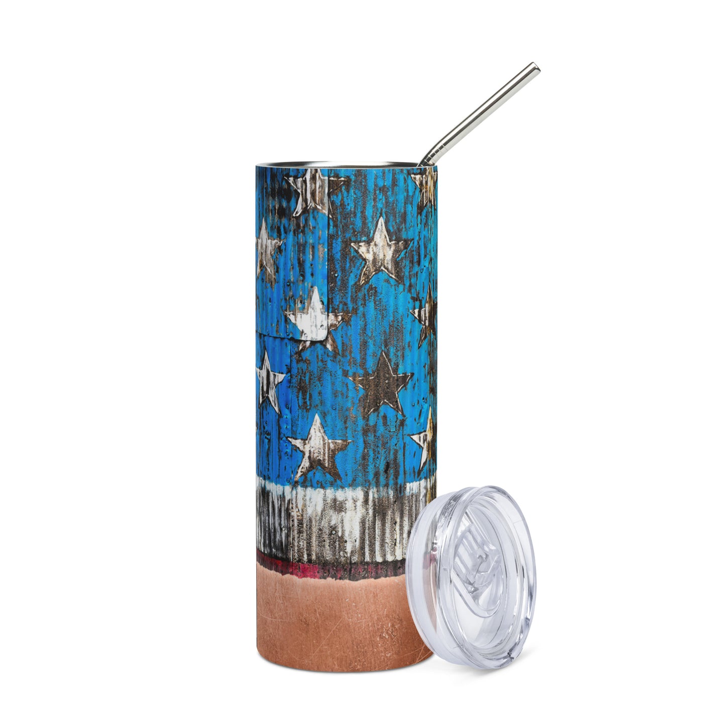 Rustic Flag Stainless steel tumbler