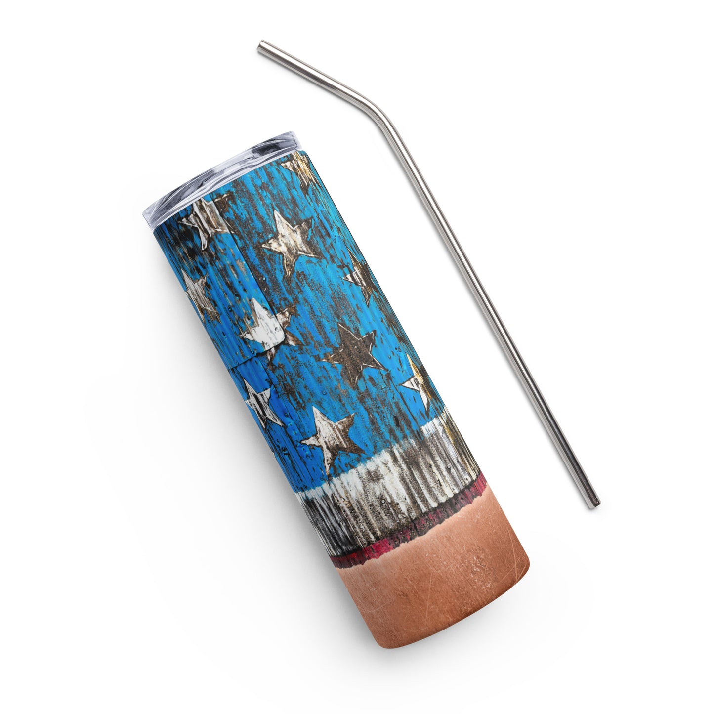 Rustic Flag Stainless steel tumbler
