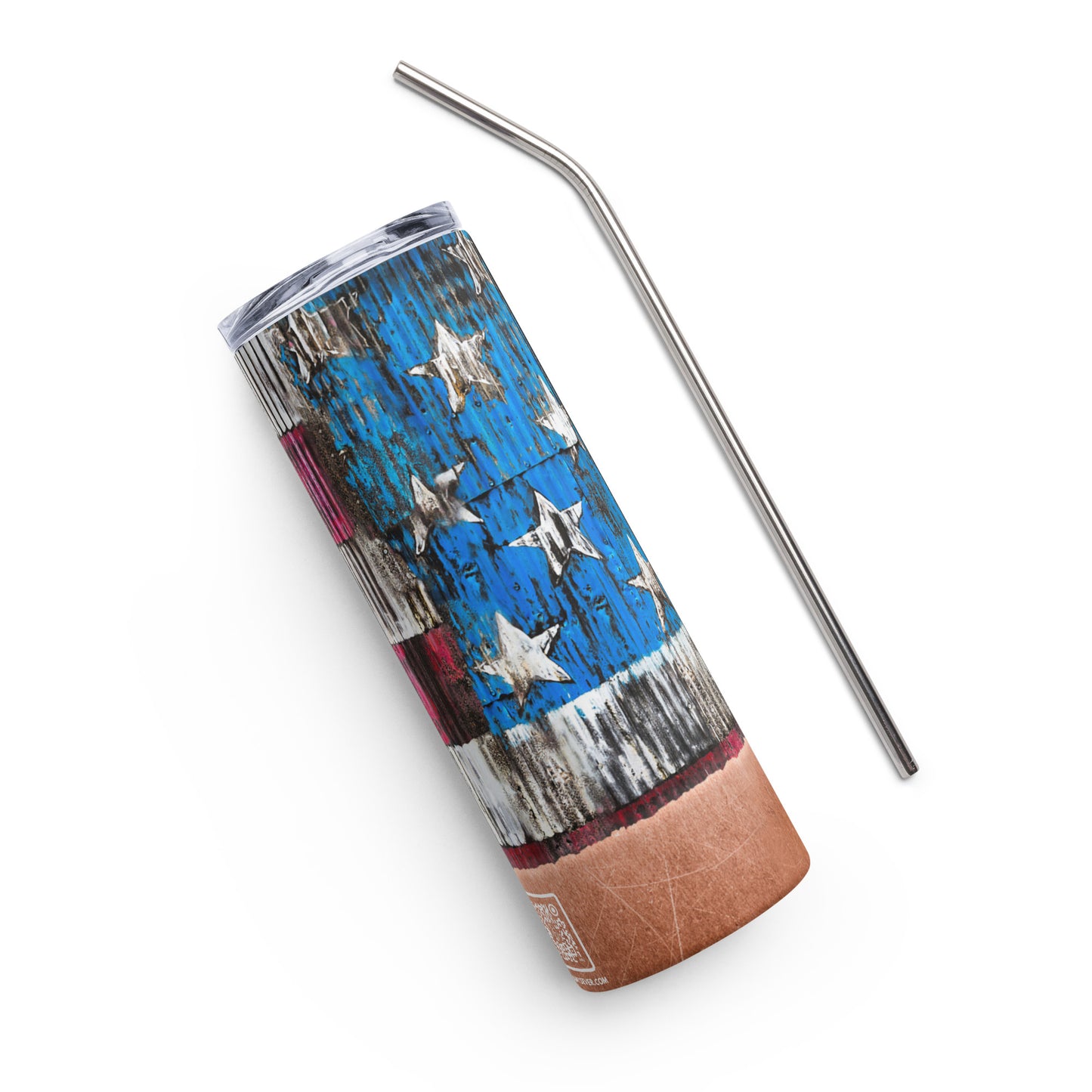 Rustic Flag Stainless steel tumbler