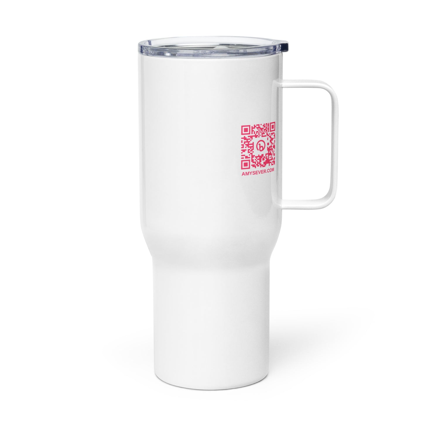 AS Logo Travel Mug with Handle (Pink)