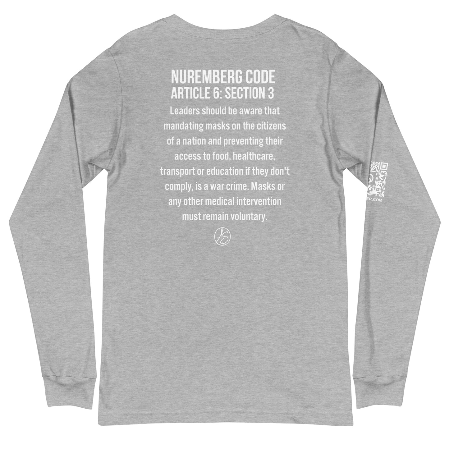 Mask Mandates = War Crimes Unisex Long Sleeve Tee