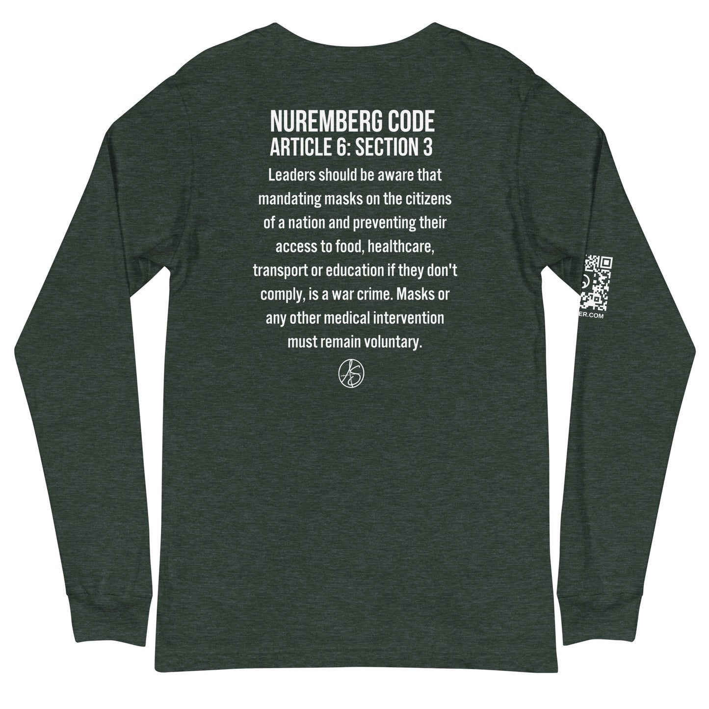Mask Mandates = War Crimes Unisex Long Sleeve Tee