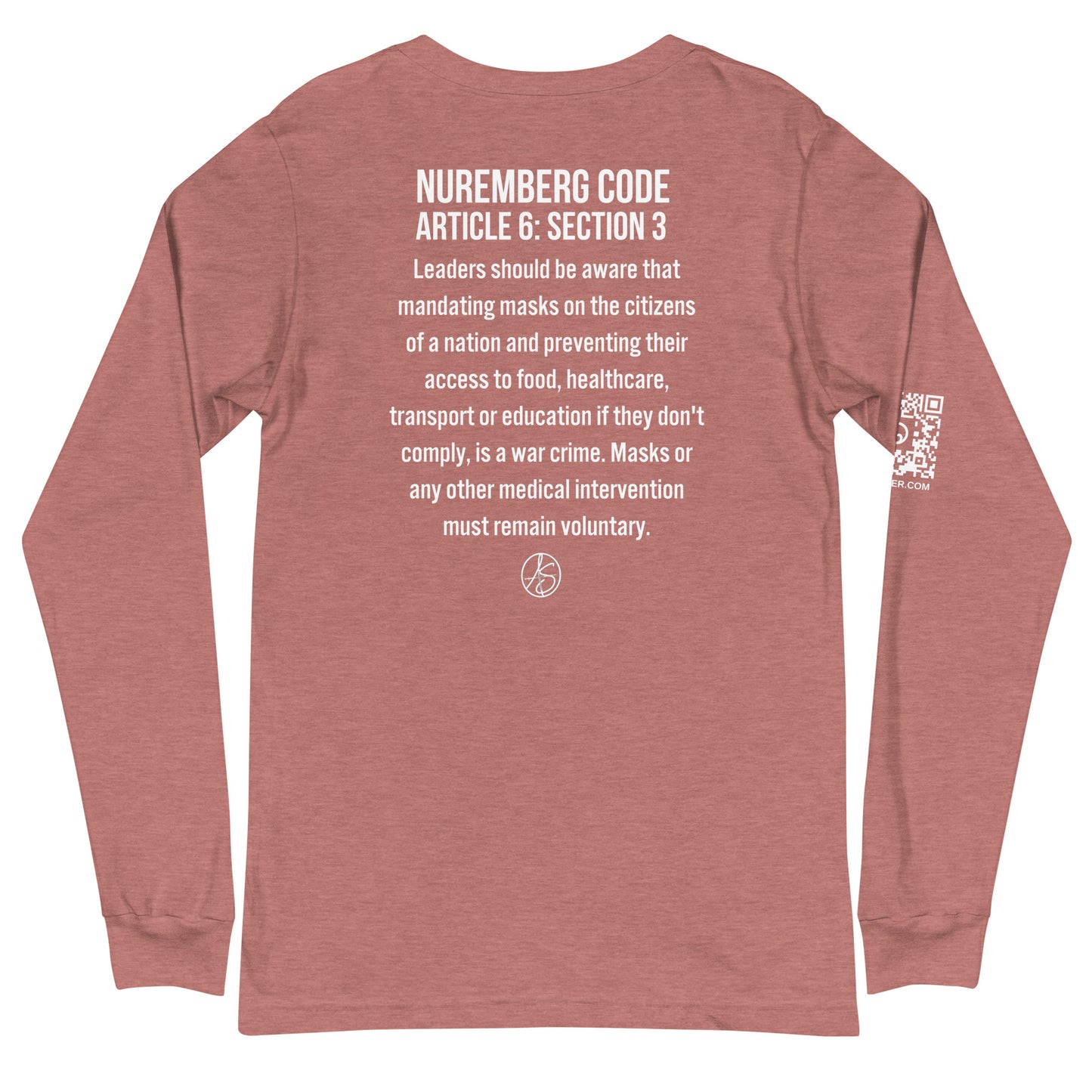 Mask Mandates = War Crimes Unisex Long Sleeve Tee