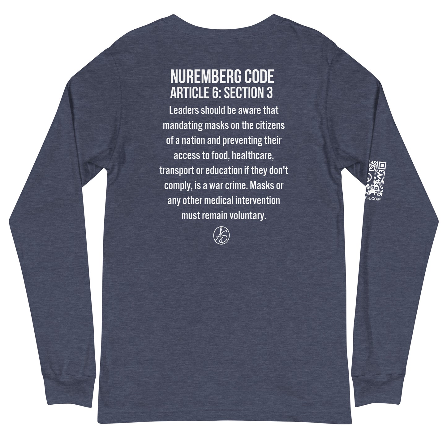 Mask Mandates = War Crimes Unisex Long Sleeve Tee