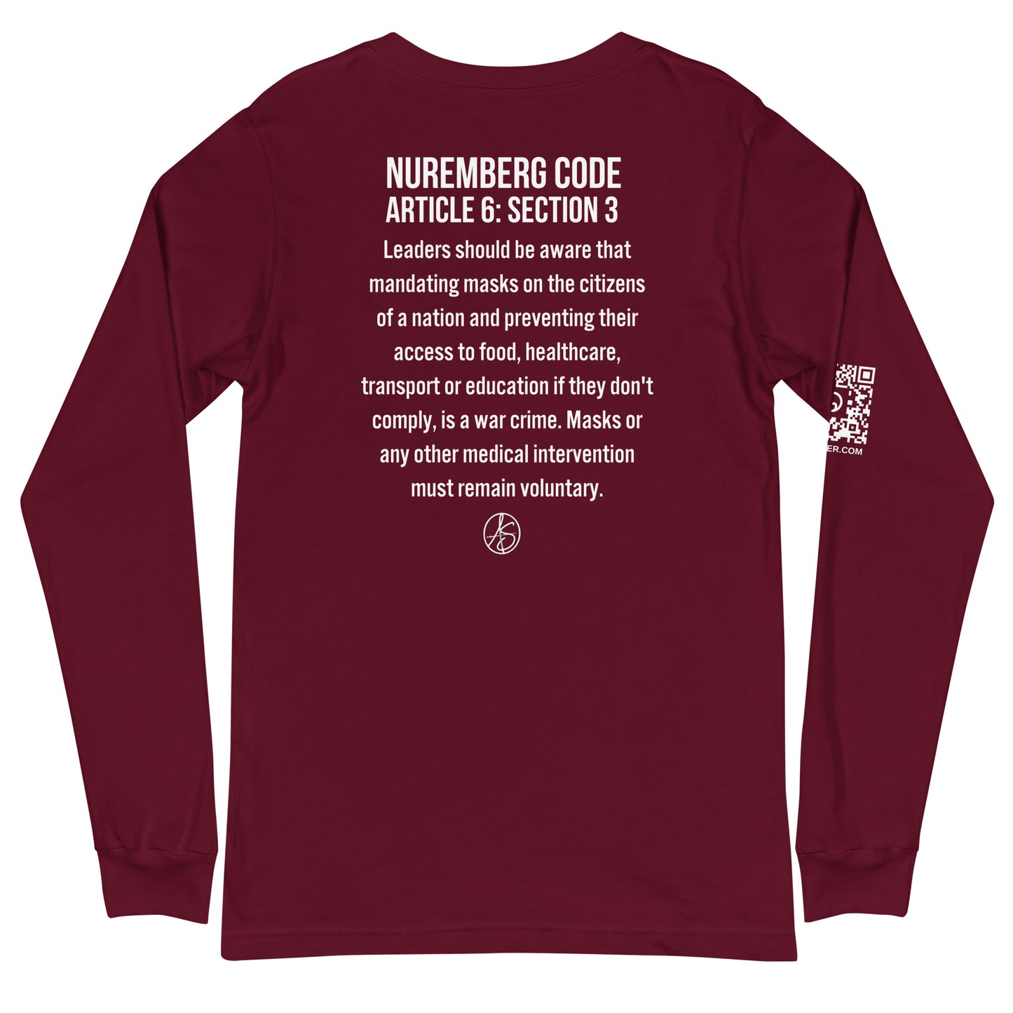 Mask Mandates = War Crimes Unisex Long Sleeve Tee