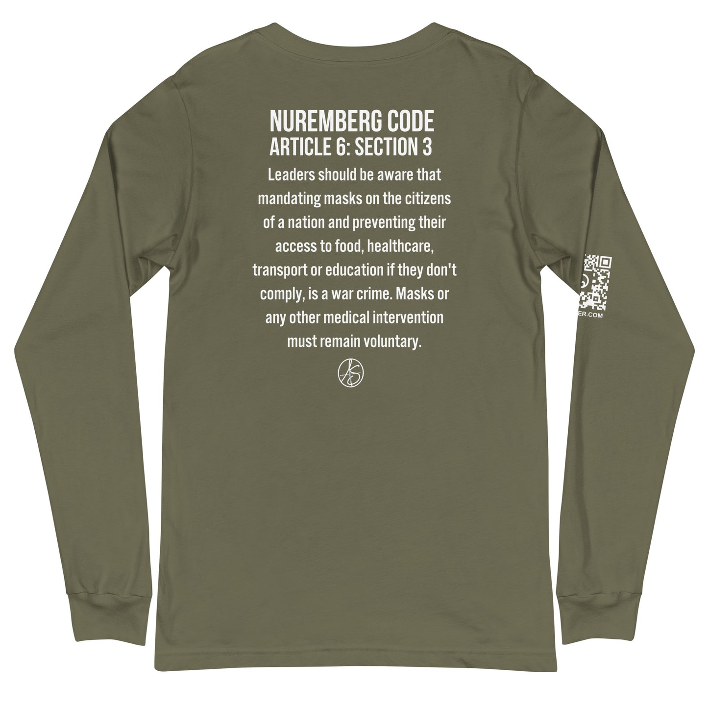Mask Mandates = War Crimes Unisex Long Sleeve Tee