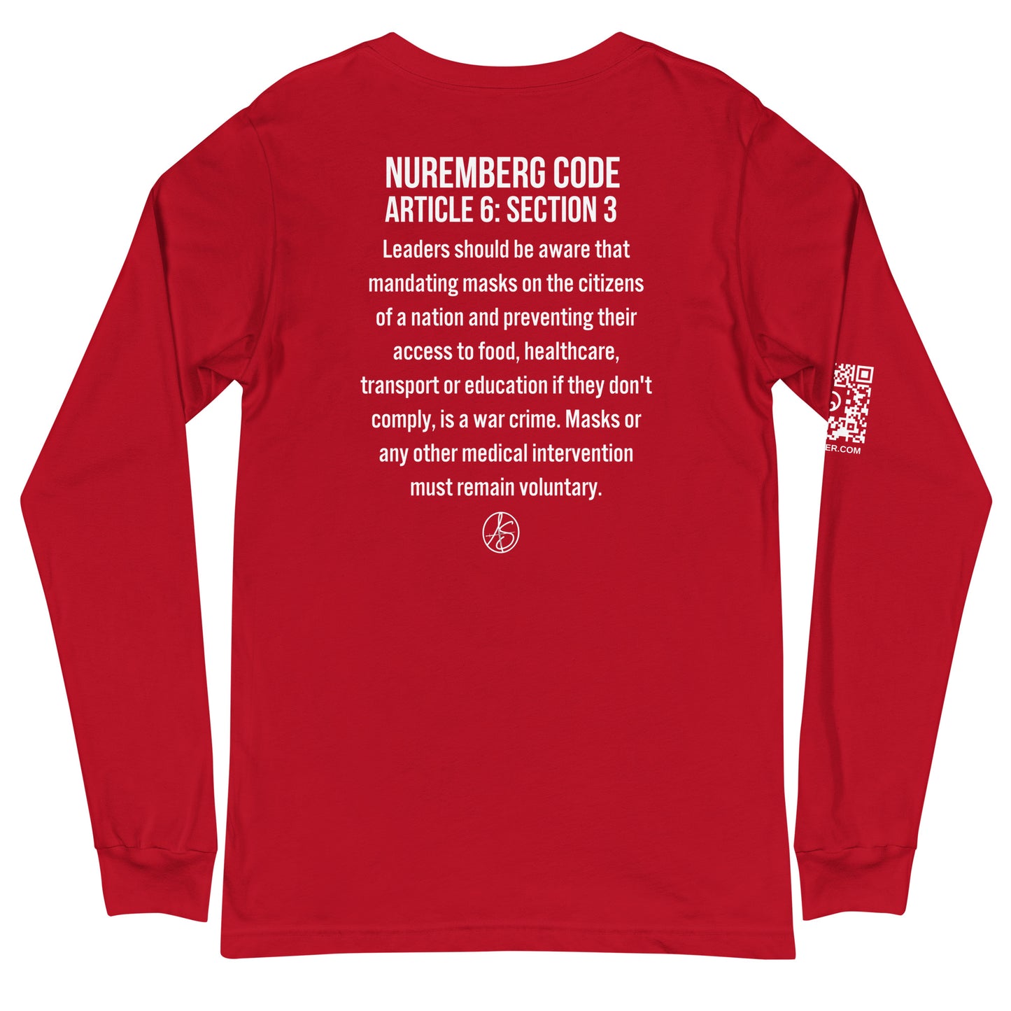 Mask Mandates = War Crimes Unisex Long Sleeve Tee