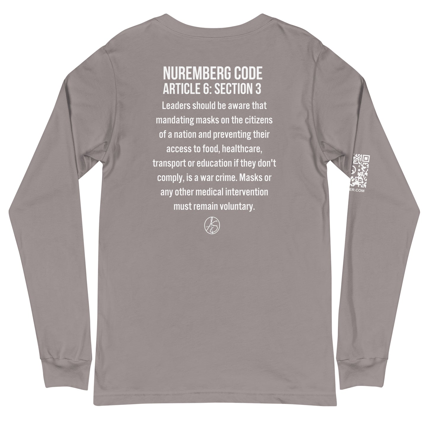 Mask Mandates = War Crimes Unisex Long Sleeve Tee