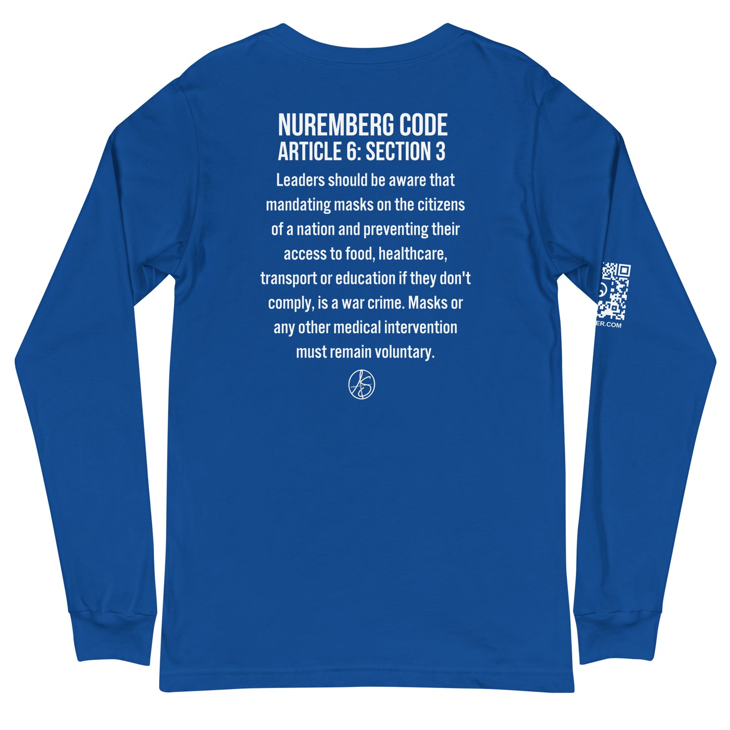 Mask Mandates = War Crimes Unisex Long Sleeve Tee