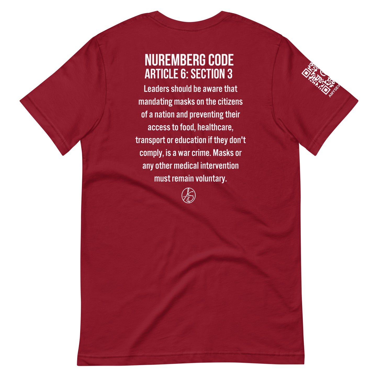 Mask Mandates = War Crimes Unisex t-shirt