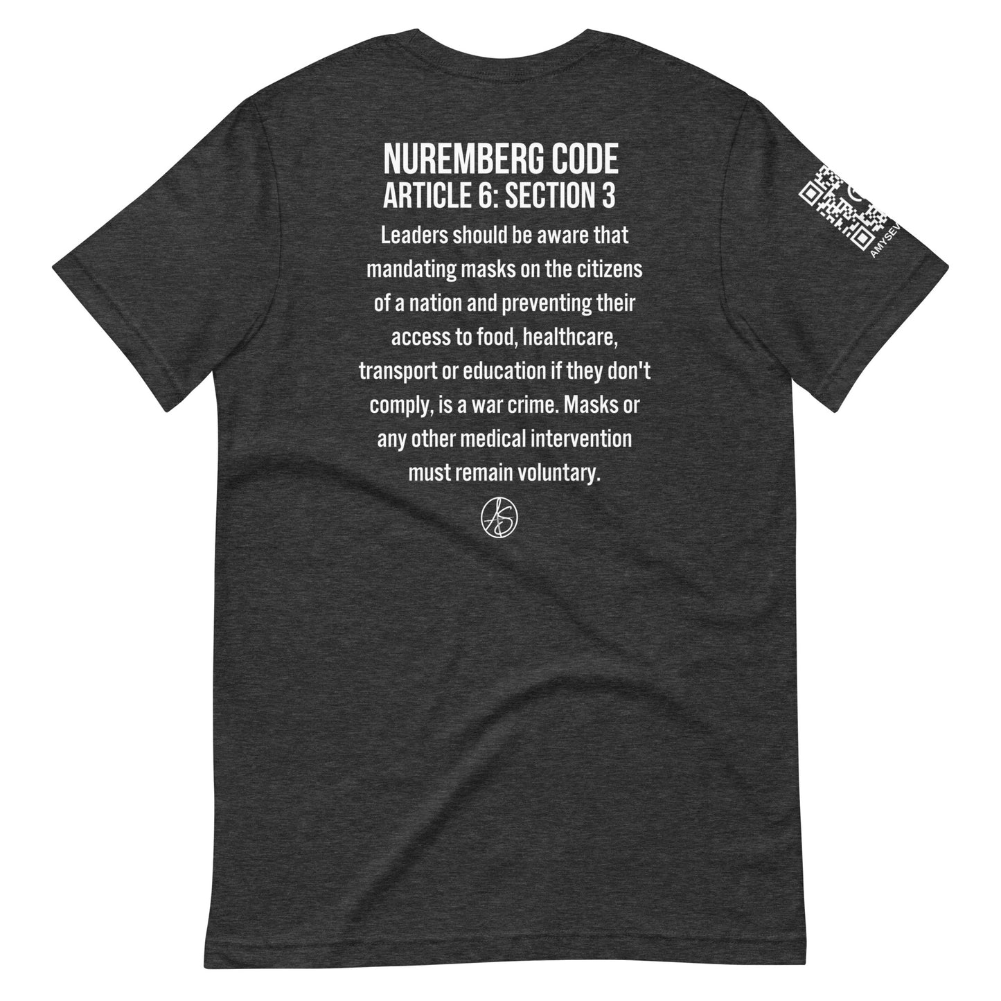 Mask Mandates = War Crimes Unisex t-shirt