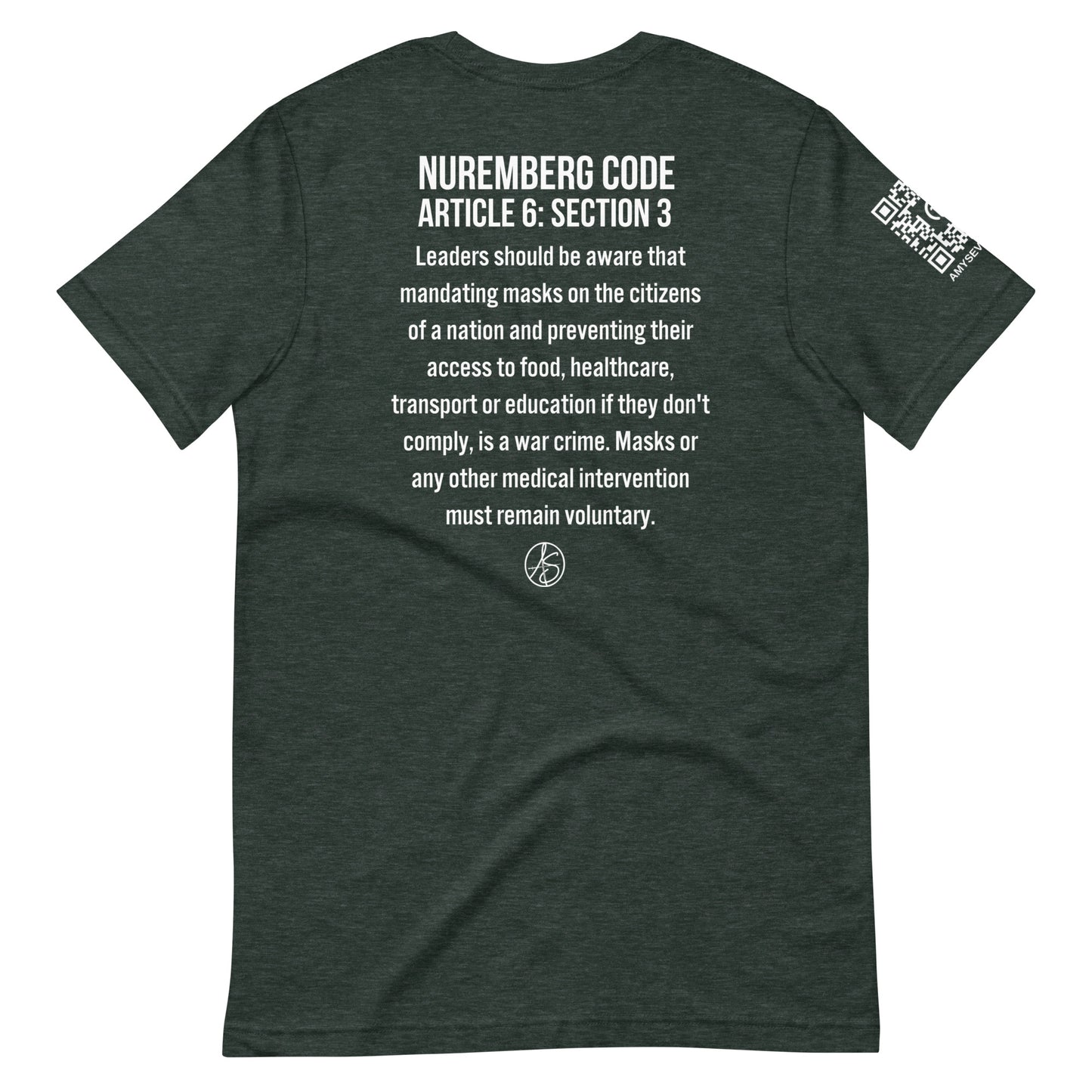 Mask Mandates = War Crimes Unisex t-shirt