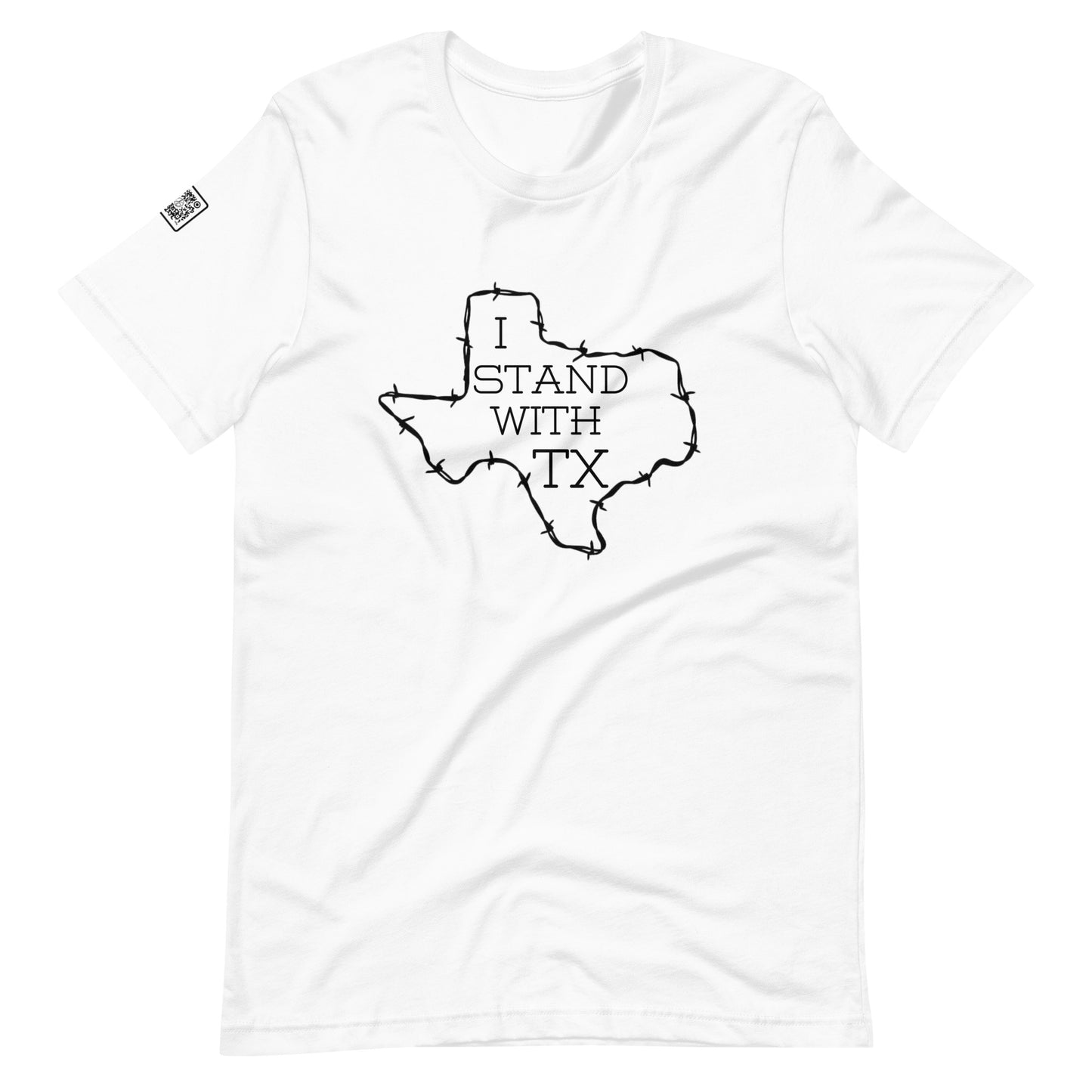 I Stand With Texas (black text) Unisex t-shirt