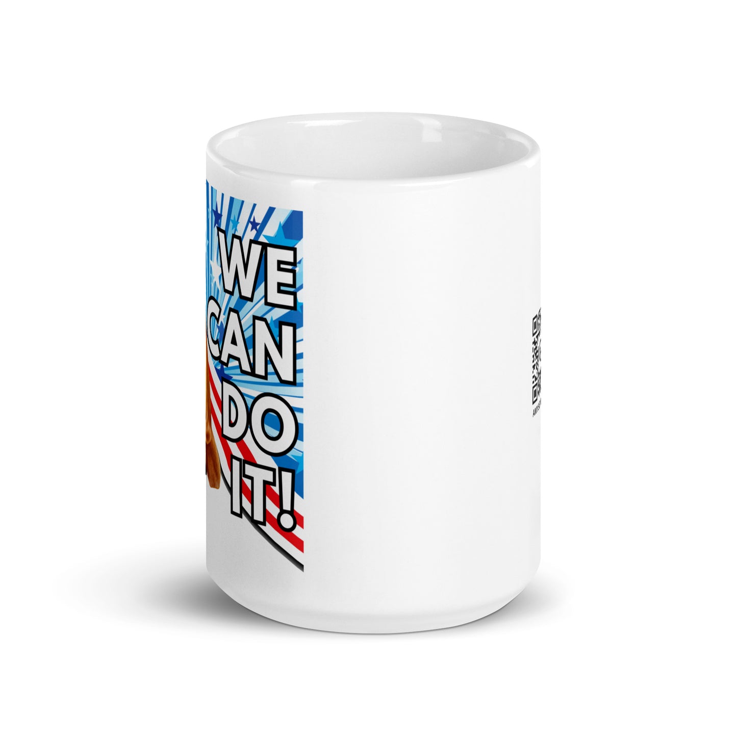 Rosie The Riveter White glossy mug