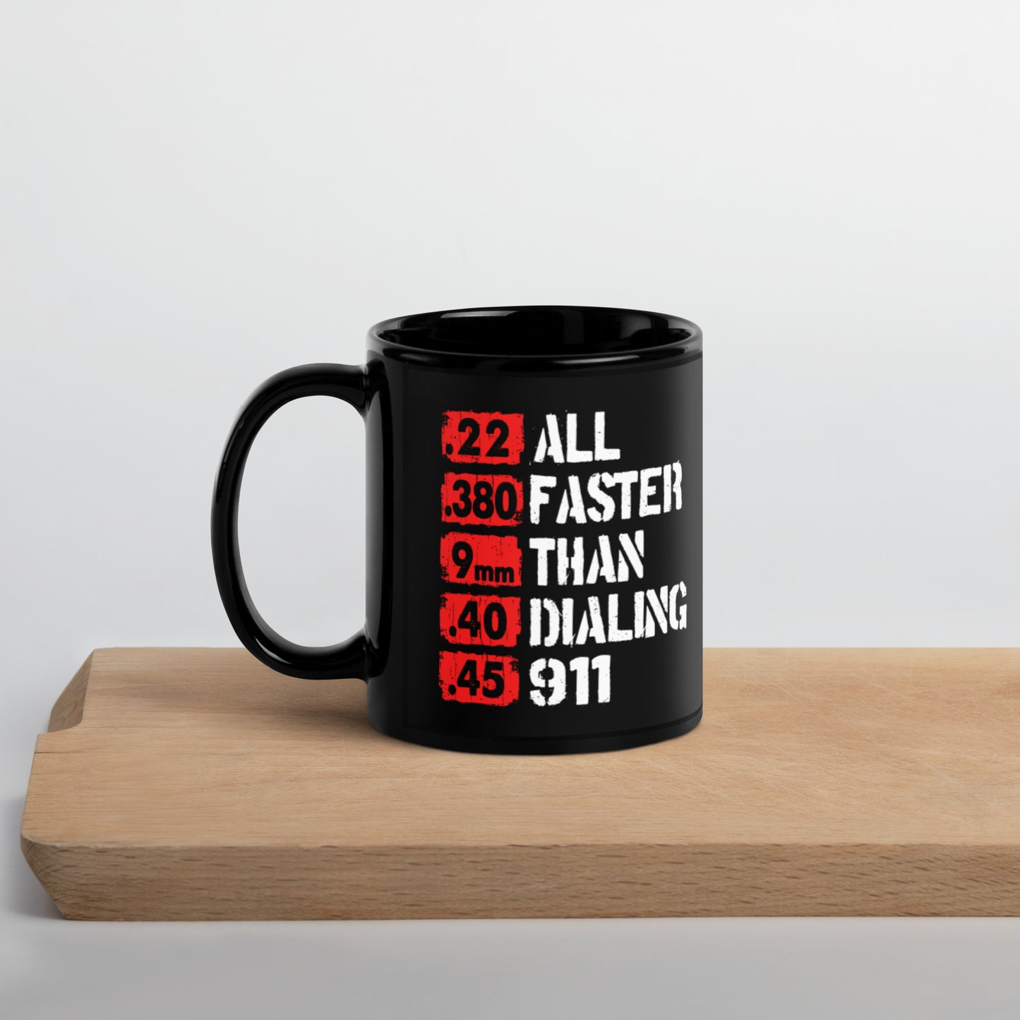 Faster Than 911 Black Mug