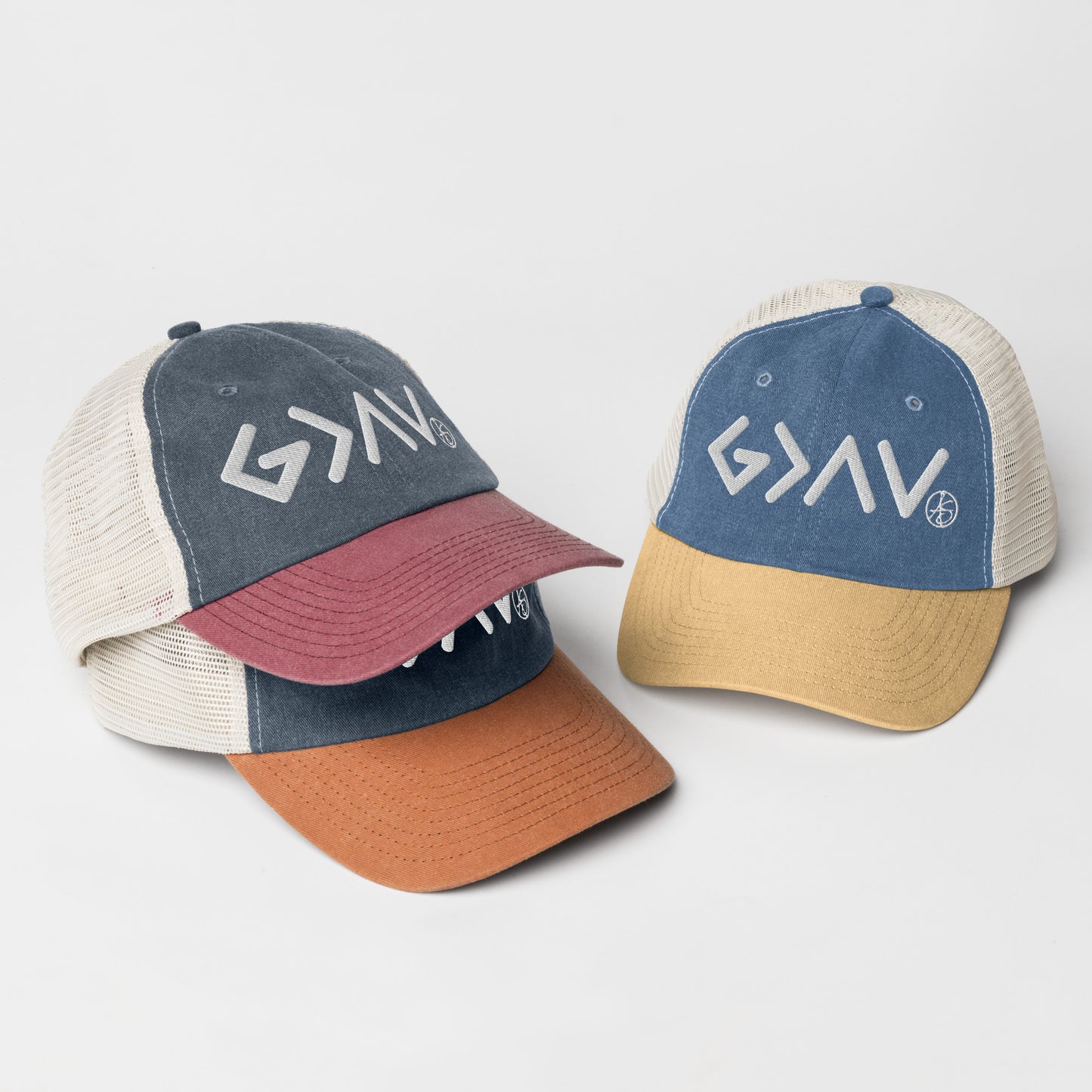 God is Greater Than the Highs and Lows Pigment-dyed cap