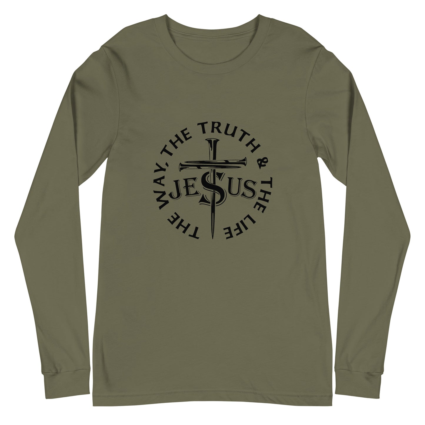 Jesus, The Way, The Truth, The Life Unisex Long Sleeve Tee