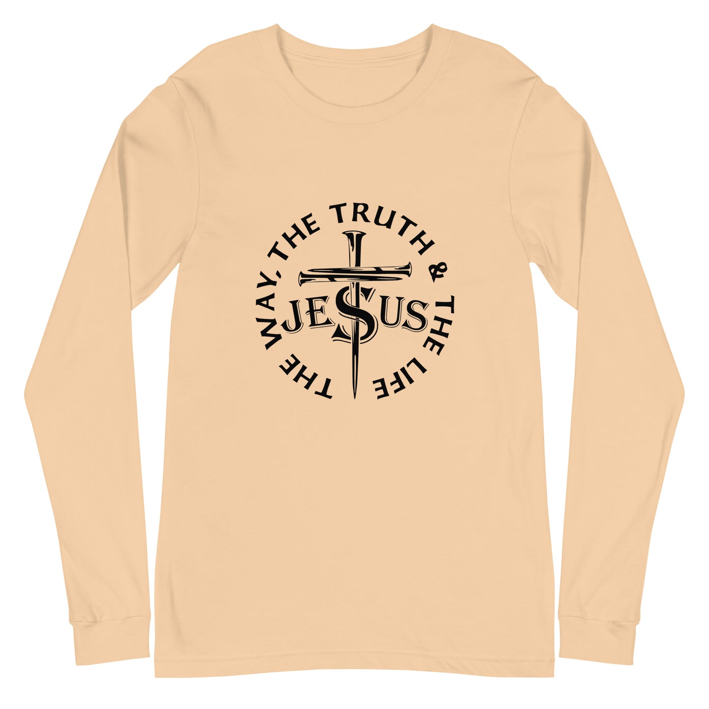 Jesus, The Way, The Truth, The Life Unisex Long Sleeve Tee
