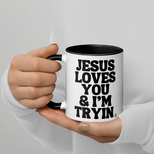 Jesus Loves You Mug with Color Inside