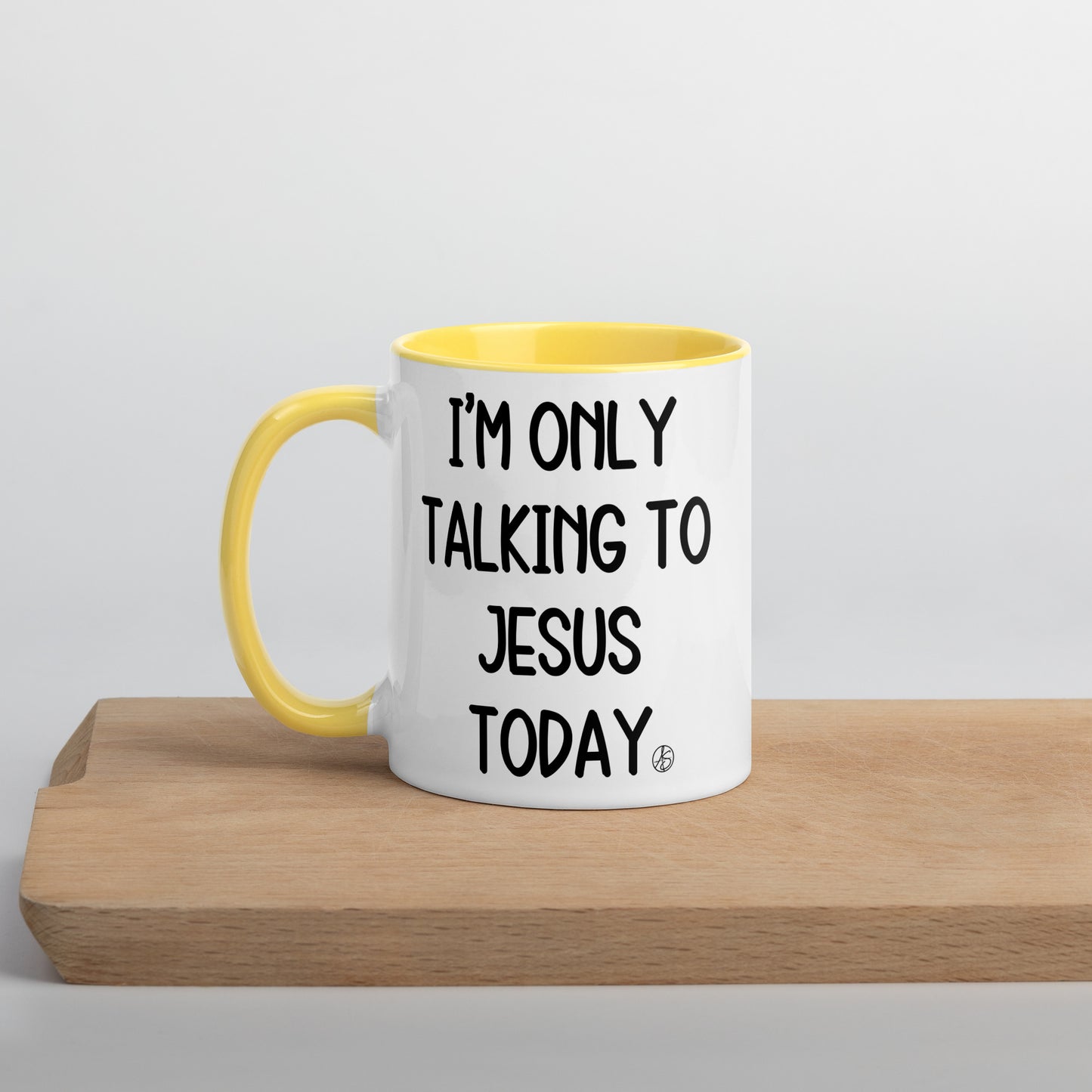 I’m Only Talking To Jesus Mug with Color Inside