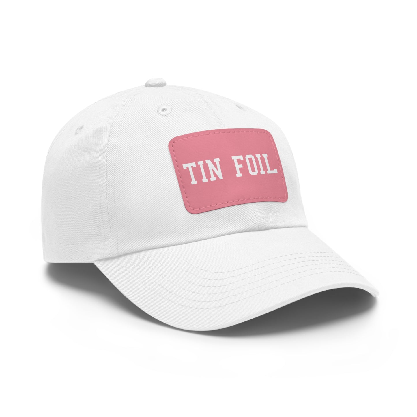 Tin Foil Dad Hat with Leather Patch (Rectangle)