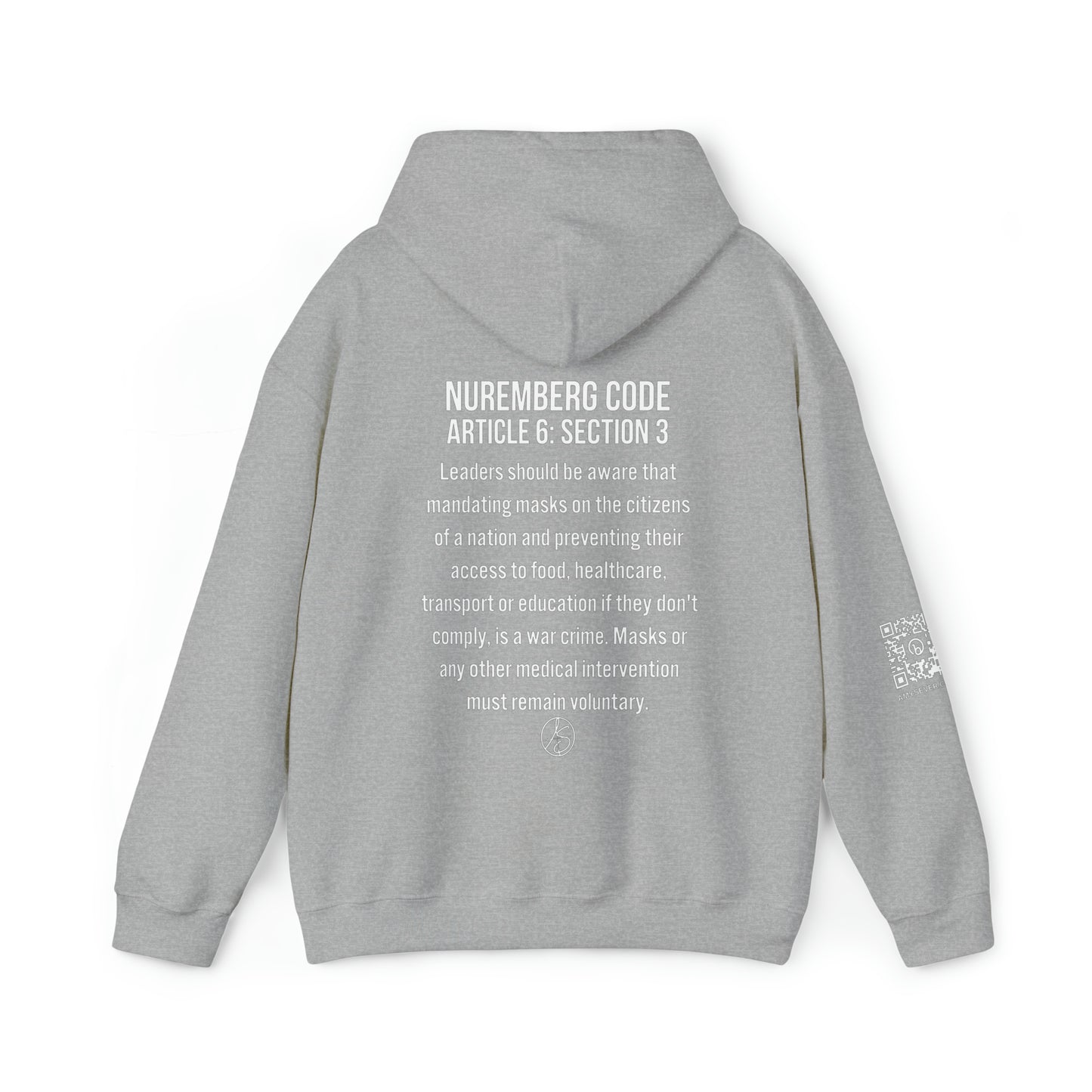 Mask Mandates = War Crimes Unisex Heavy Blend™ Hooded Sweatshirt