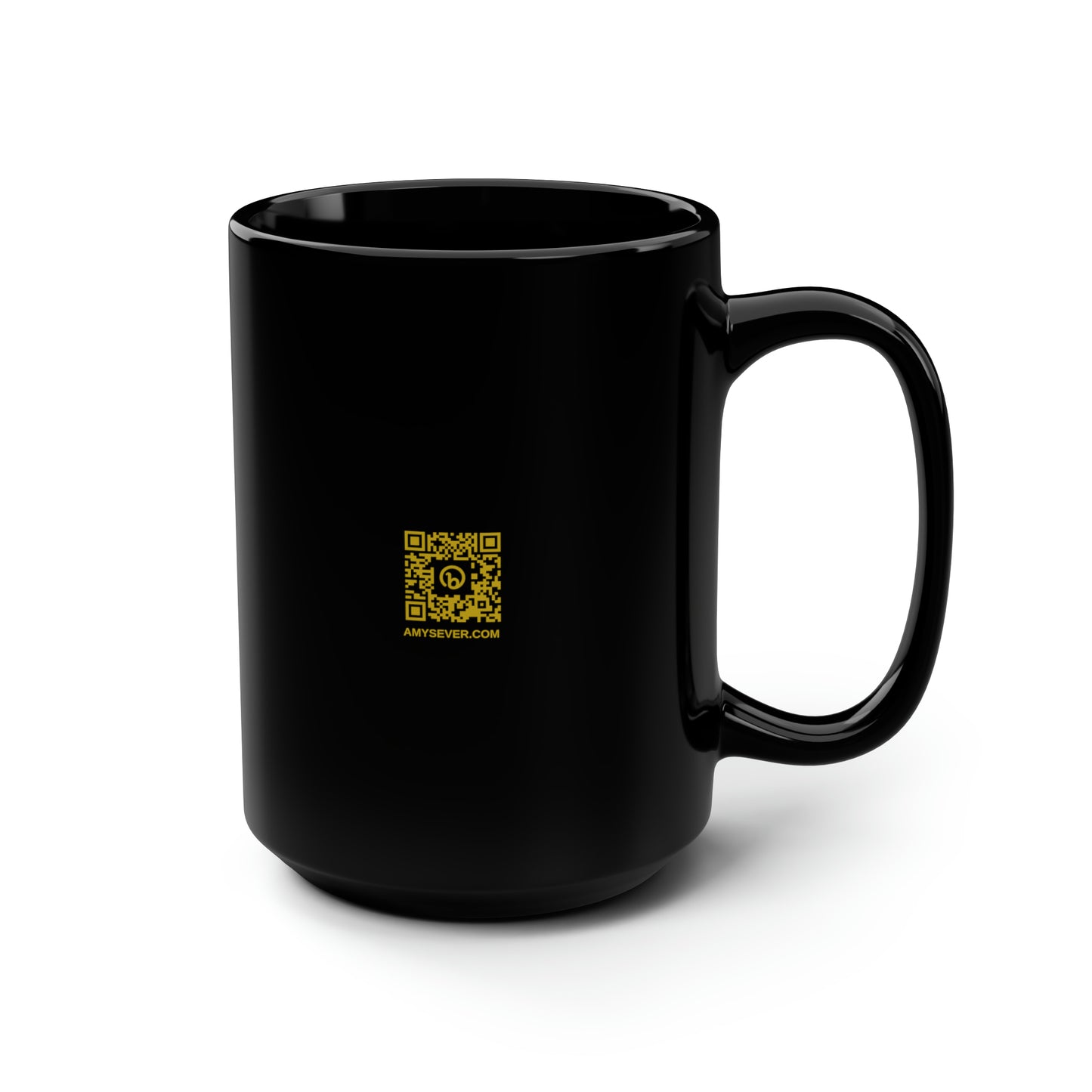 O Come Let Us Adore Him Black Mug, 15oz