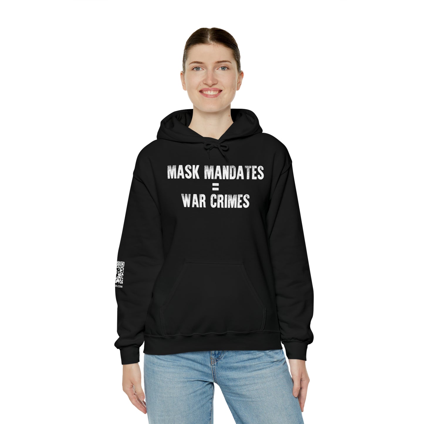 Mask Mandates = War Crimes Unisex Heavy Blend™ Hooded Sweatshirt