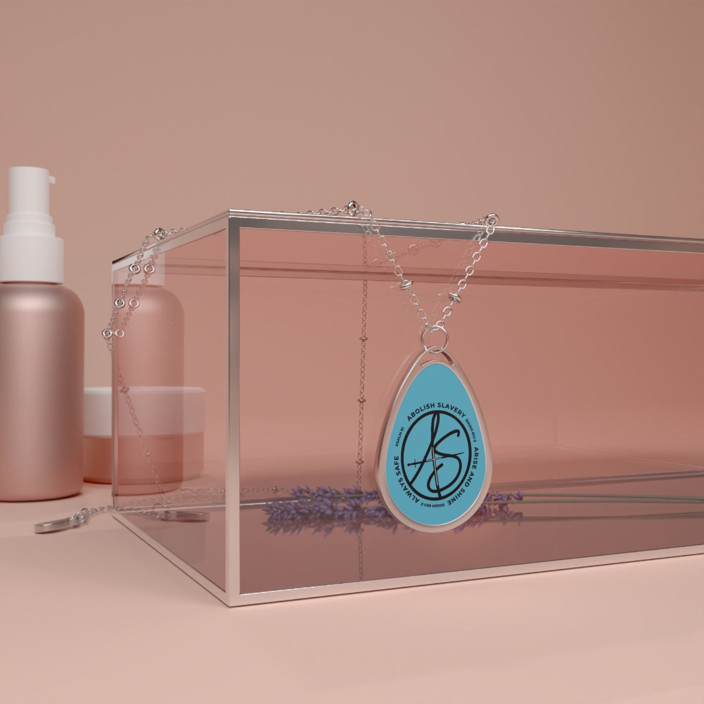 AS Logo Turquoise Oval Necklace