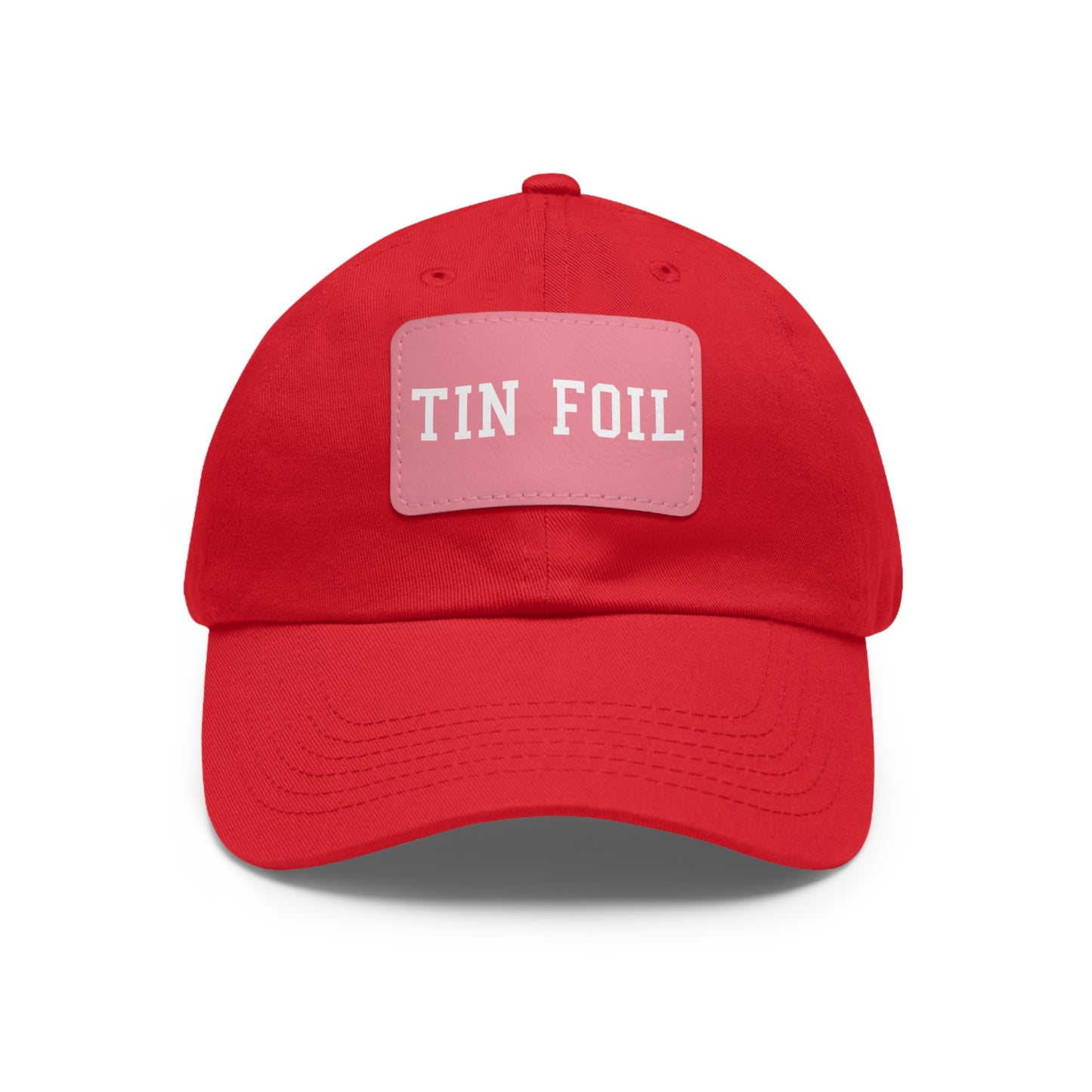 Tin Foil Dad Hat with Leather Patch (Rectangle)