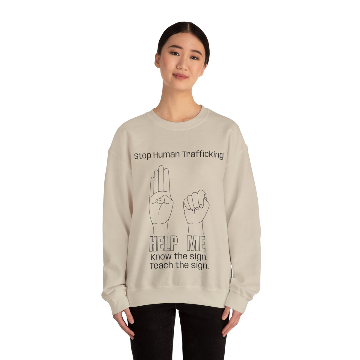 Human Trafficking Hand Sign Sweatshirt