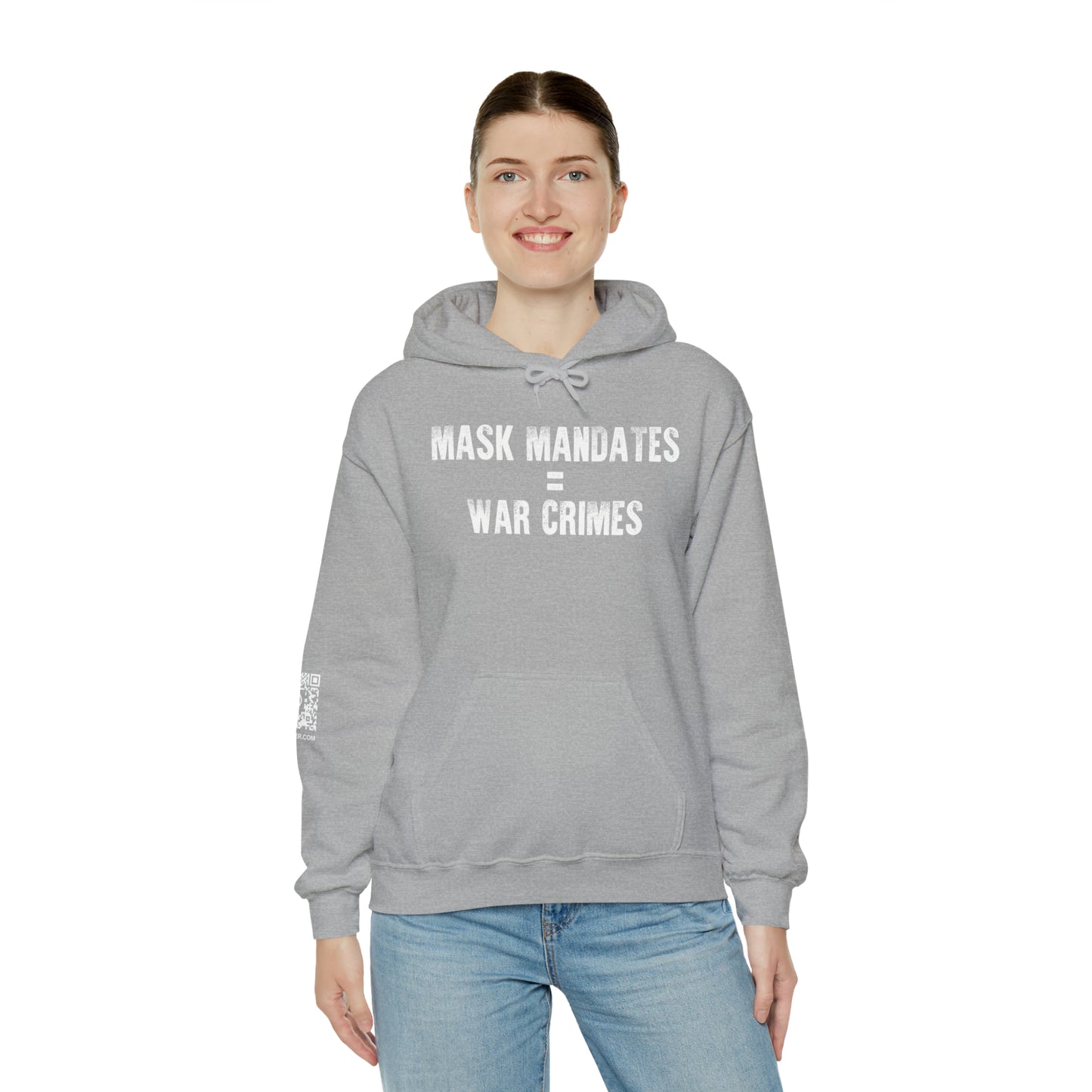 Mask Mandates = War Crimes Unisex Heavy Blend™ Hooded Sweatshirt