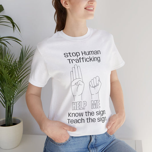 Human Trafficking Hand Sign Unisex Tee