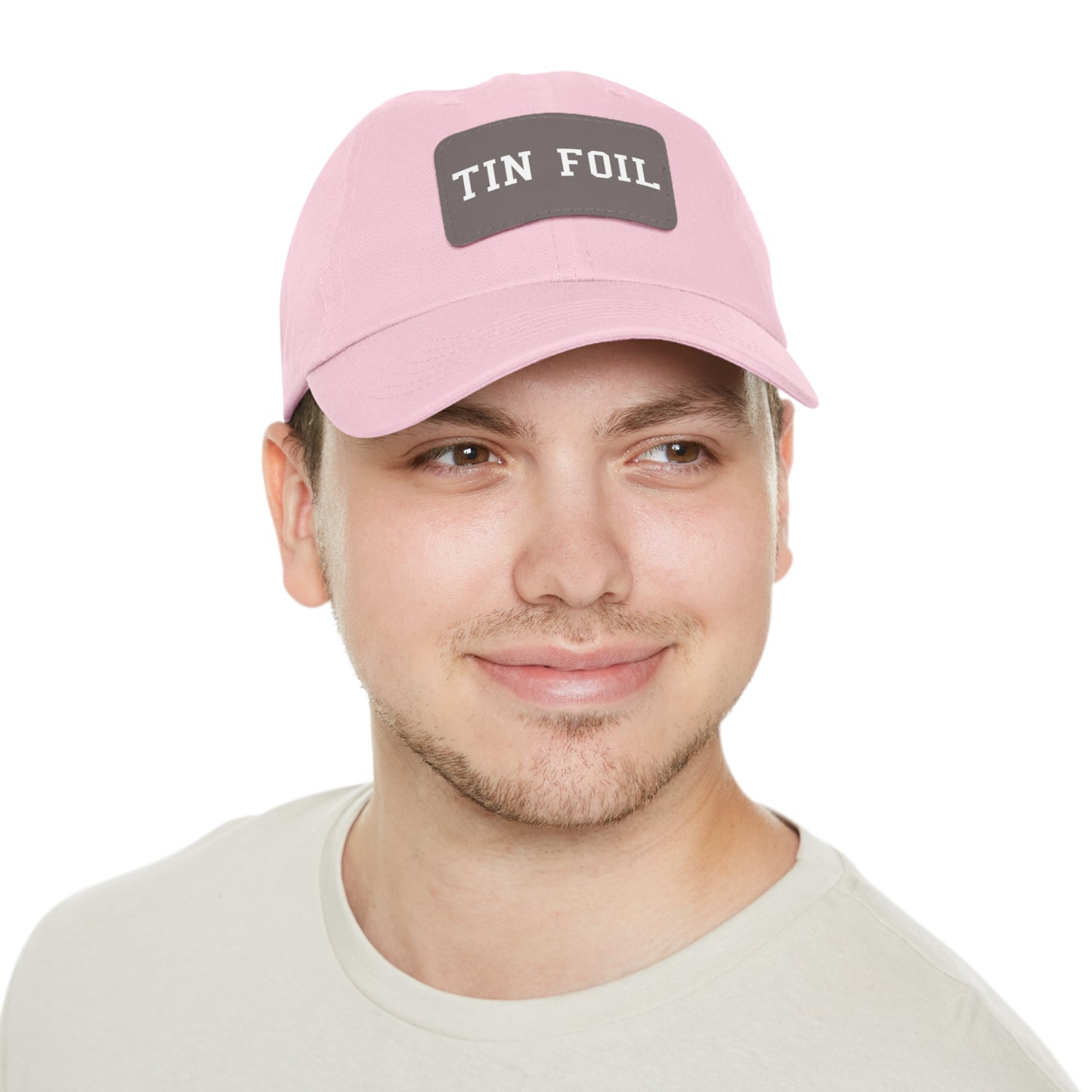 Tin Foil Dad Hat with Leather Patch (Rectangle)